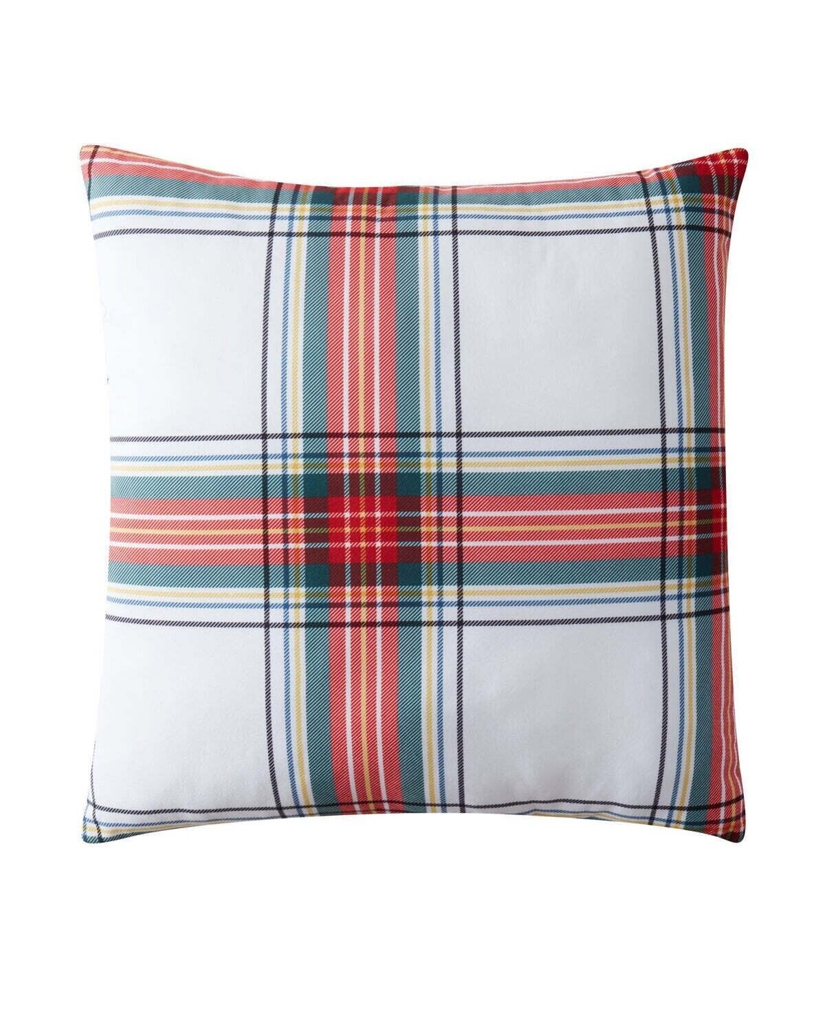 Morgan Home Oversized Reversible Decorative Pillow, Red Plaid, 24 x 24 in