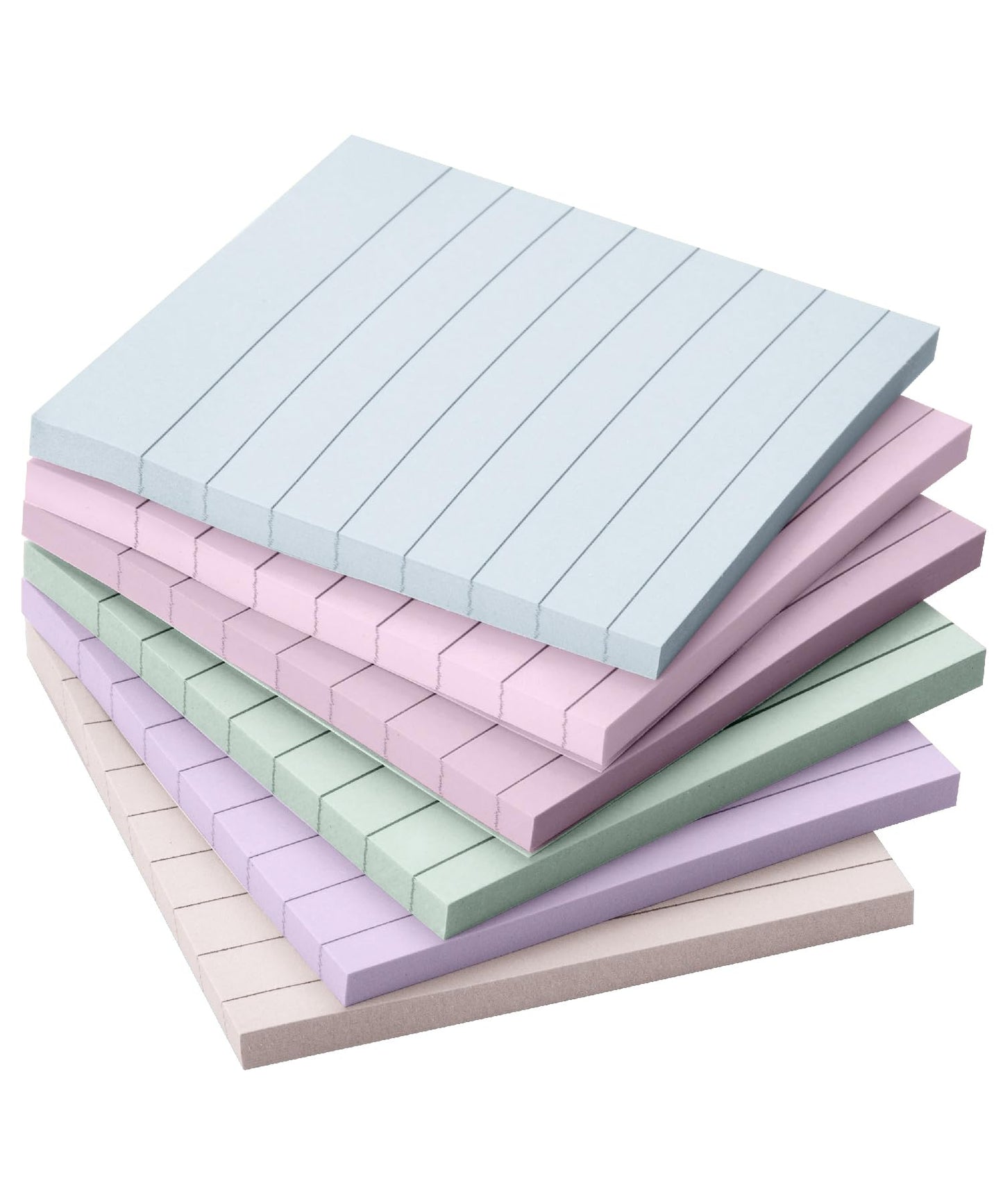Mr. Pen- Lined Sticky Notes 3x3, 6 Pads, 45 Sheet/Pads, Pastel Colors, Sticky Notes with Lines