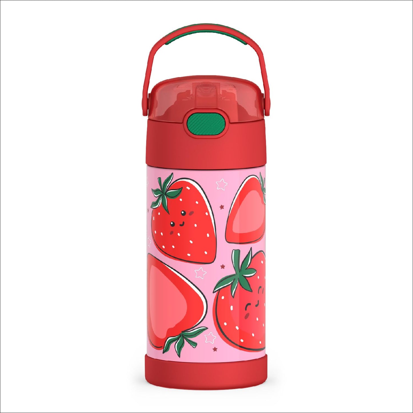 THERMOS FUNTAINER Water Bottle with Straw - 12 Ounce - Kids Stainless Steel Vacuum Insulated Water Bottle with Lid, Mod Flowers
