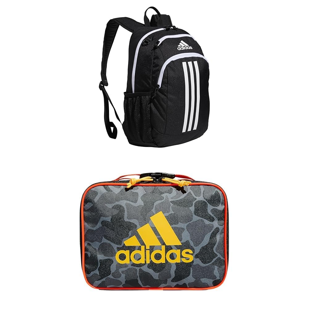 adidas Creator Laptop Backpack for Women and Men, Comfortable and Durable Small Athletic Bag, Camouflage Carbon/Black/Impact Orange, One Size