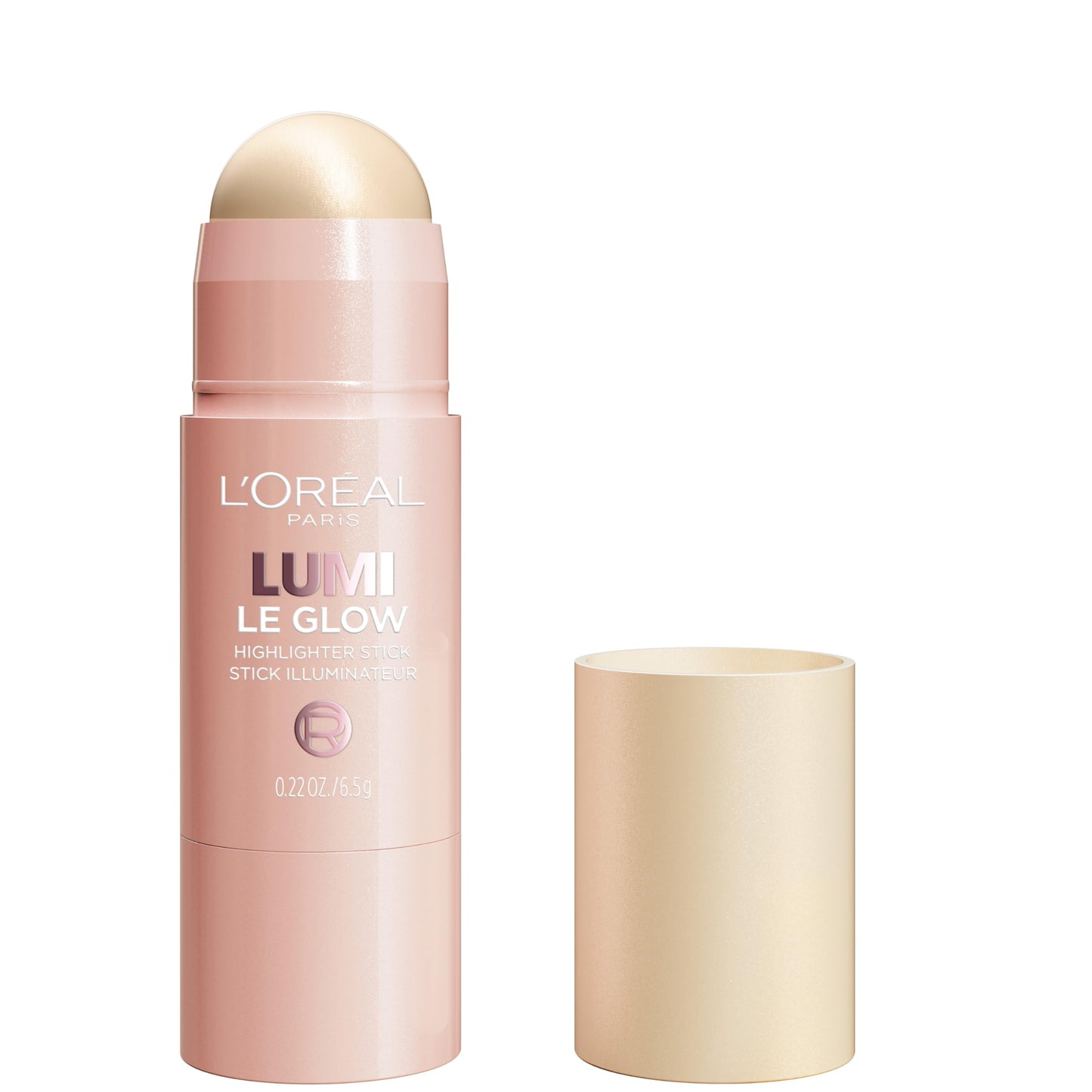 L'Oreal Paris True Match Lumi Le Glass Highlighter Stick, Reflective, Translucent, Glassy Highlighter for Face and Body, 620 Pink Ballet, 0.25 Oz