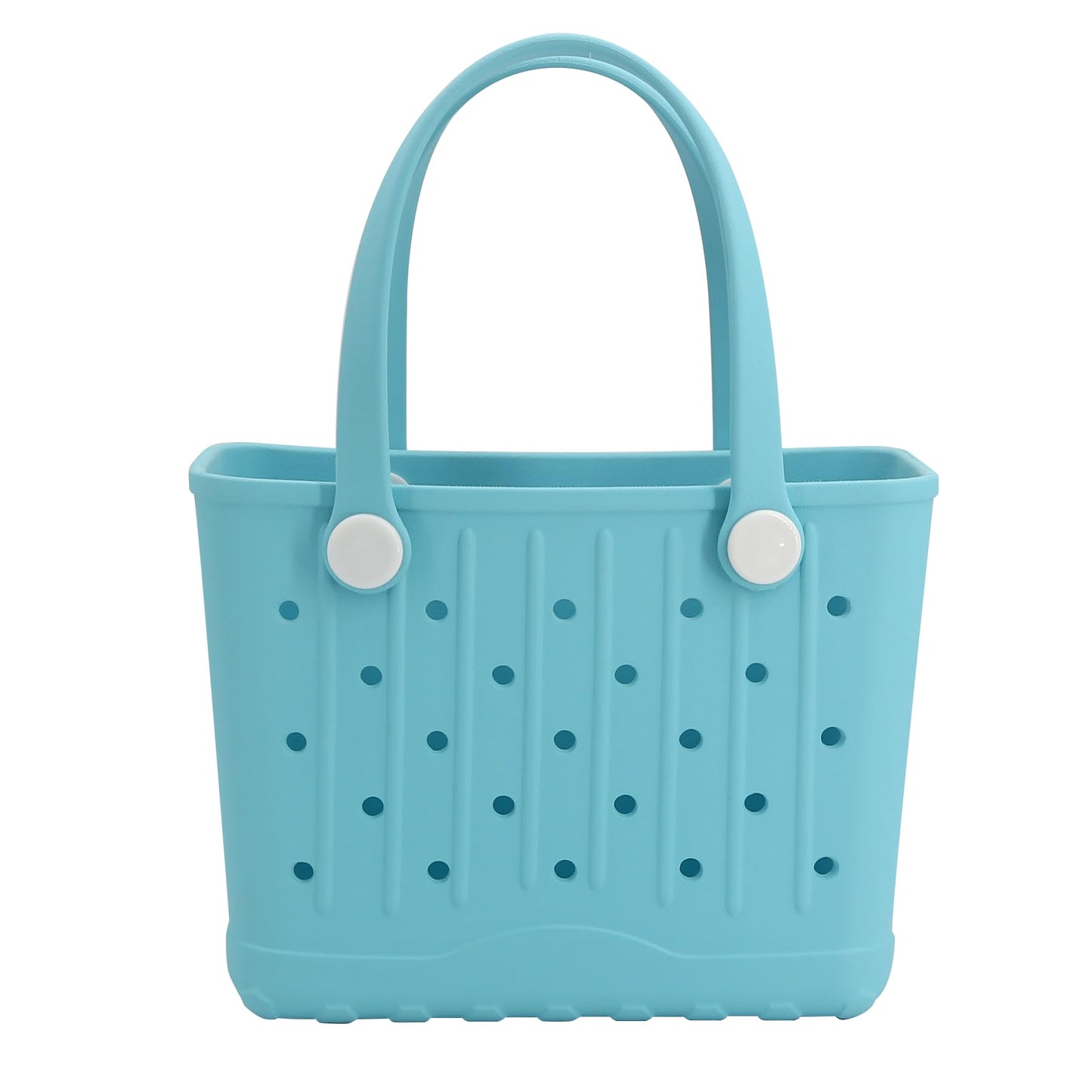 Rubber Tote Bag Small Beach Bag Waterproof Travel Bags Washable Tote Portable Open Handbag for Sports Beach Boat Outdoor