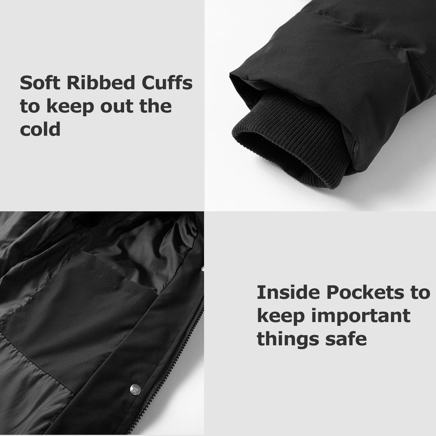 Women's Winter Hooded Coat Waterproof Down Long Jacket Warm Parka Thicken Puffer Coat with Removable Fur Hood