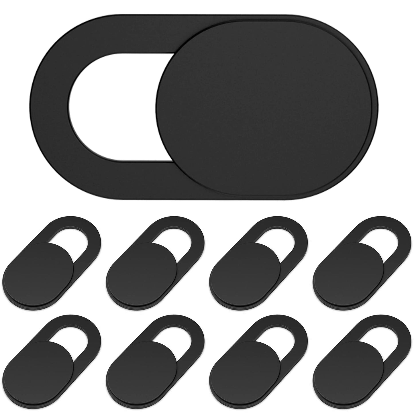 Webcam Cover (3 Pack), 0.03 inch Ultra Thin Laptop Camera Cover Slide for iPhone iPad MacBook Pro Computer iMac Cell Phone PC Accessories Camera Blocker Slider, Great for Privacy - Black