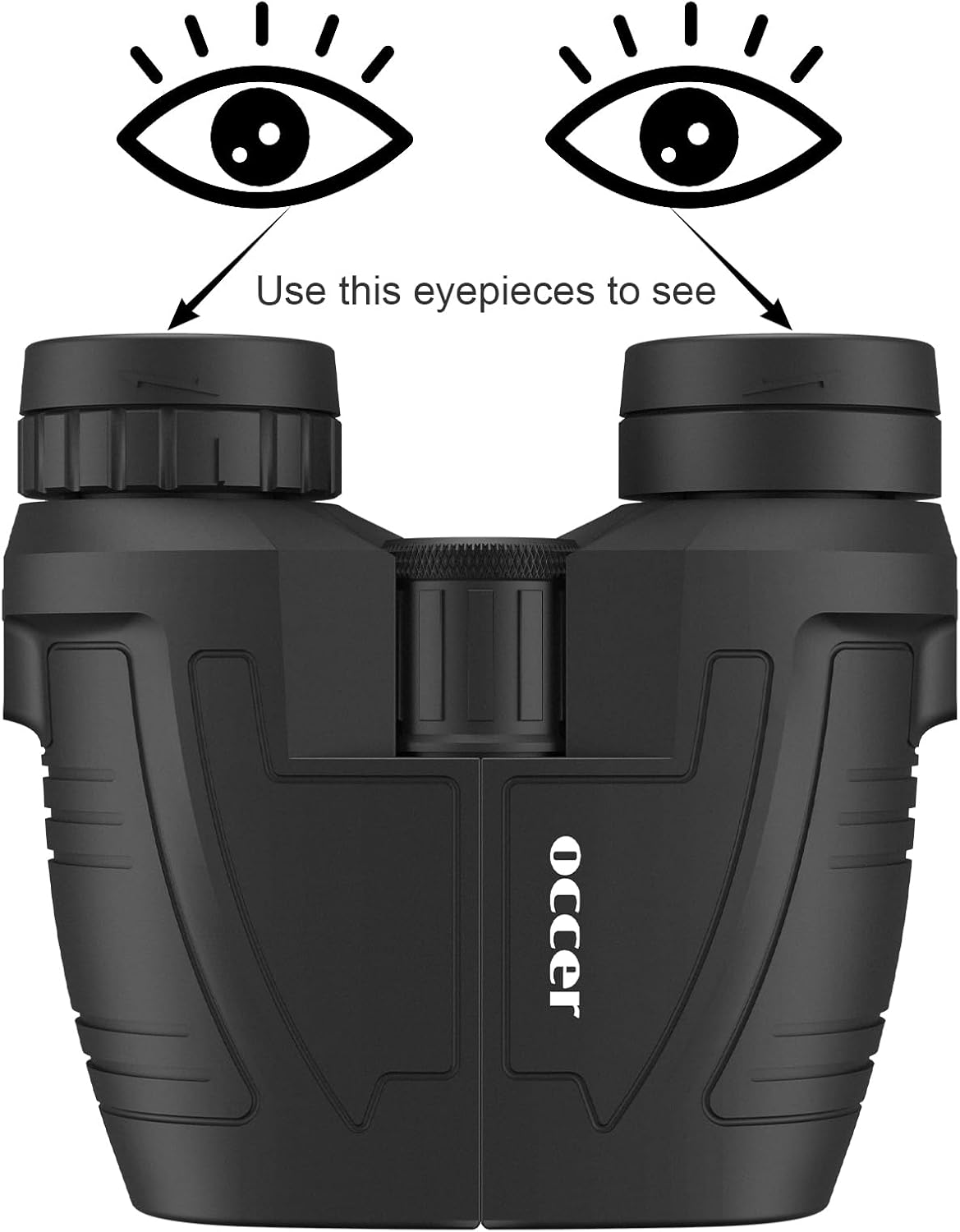 Occer 12x25 Compact Binoculars for Adults and Kids, Large Eyepiece Waterproof Binocular with Low Light Vision,High Powered Easy Focus Binoculars for Bird Watching,Outdoor Hunting,Travel,Sightseeing