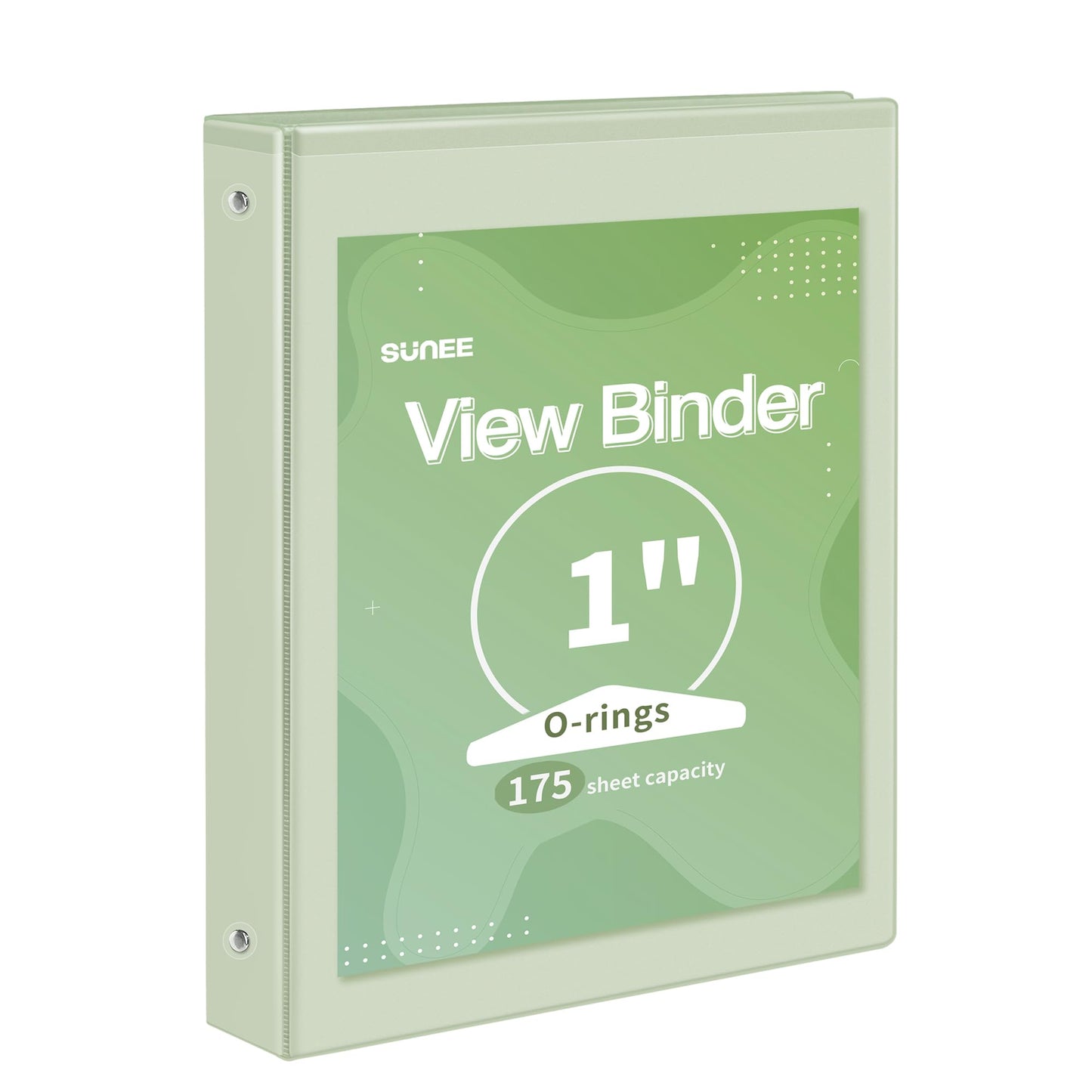 SUNEE 3 Ring Binder 1 Inch 1 Pack, Clear View Binder Three Ring PVC-Free (Fit 8.5x11 Inches) for School or Office Supplies, White