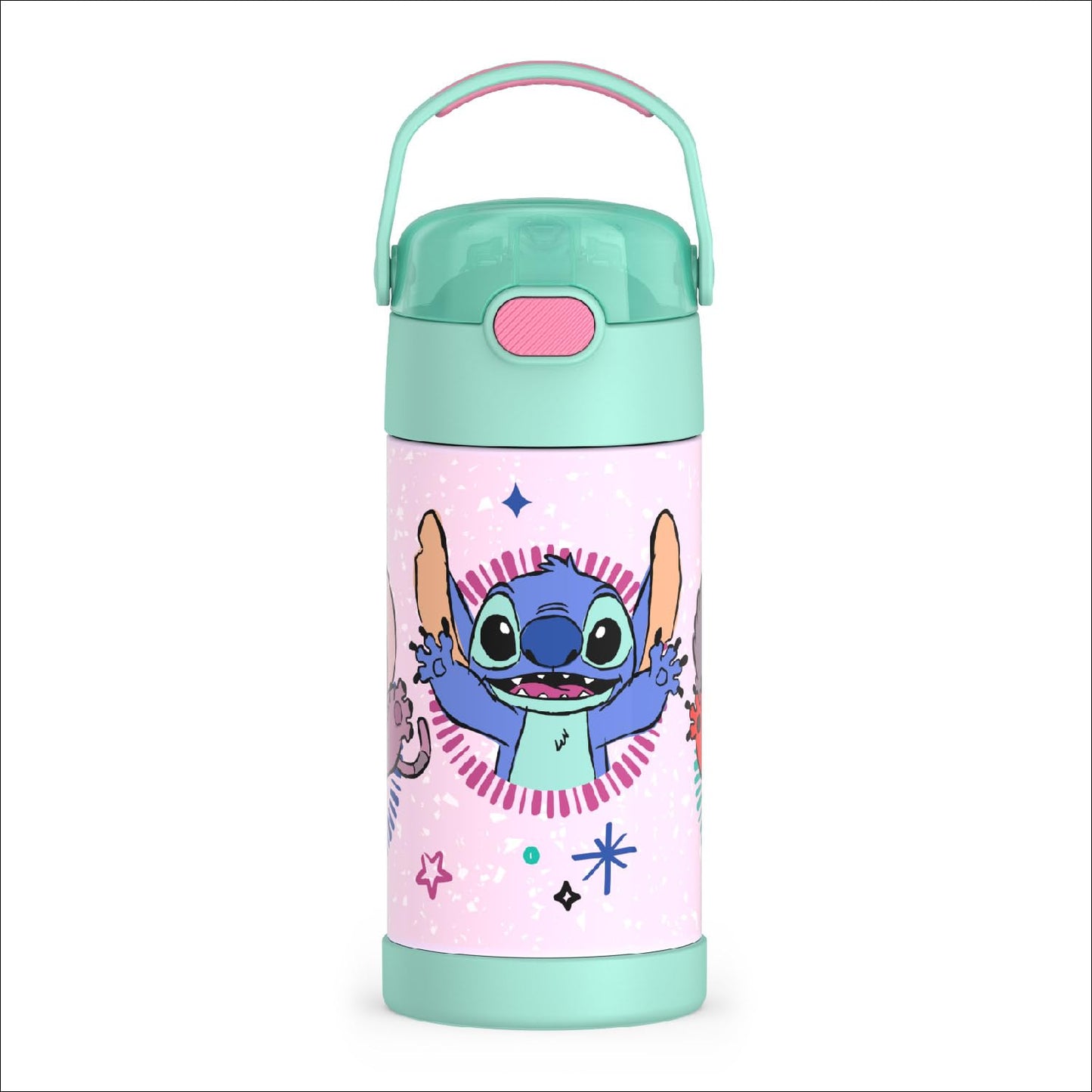 THERMOS FUNTAINER Water Bottle with Straw - 12 Ounce - Kids Stainless Steel Vacuum Insulated Water Bottle with Lid, Minecraft