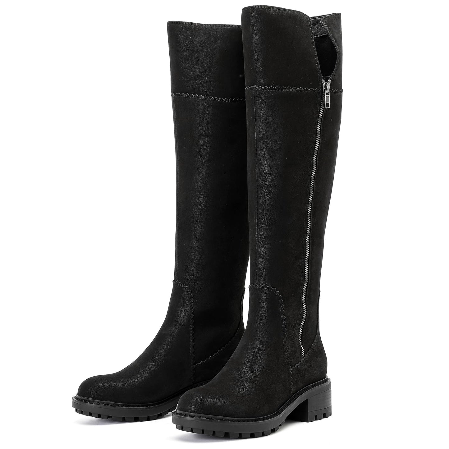 Women's Knee High Boots Stylish Comfort Round Toe Tall Riding Combat Boot Classic Fashion Fall Winter Boots for Women.
