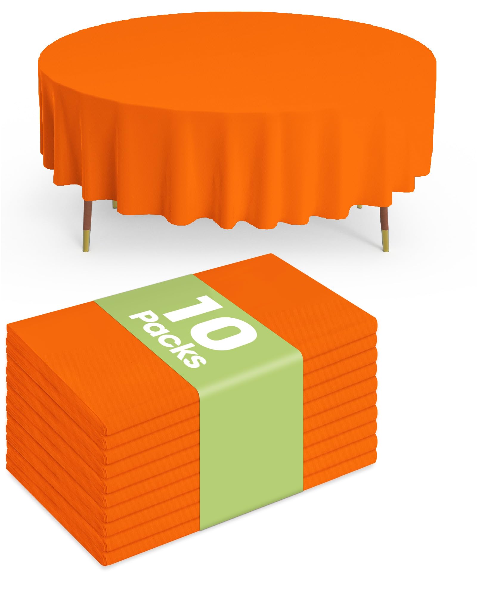 Pureegg Plastic Table Cloth Disposable 10 Pack, 54 x 108 Inch Table Cloths, Party, Picnic, Wedding, Decorative Tablecloths, Rectangle, White Plastic Cover, Leakproof & Sturdy, White