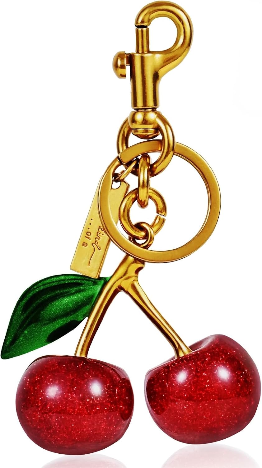 Cherry Bag Charm Purse Charms Keychain- Car Cherry Accessories Women Birthday Christmas Women Mothers Day Gifts