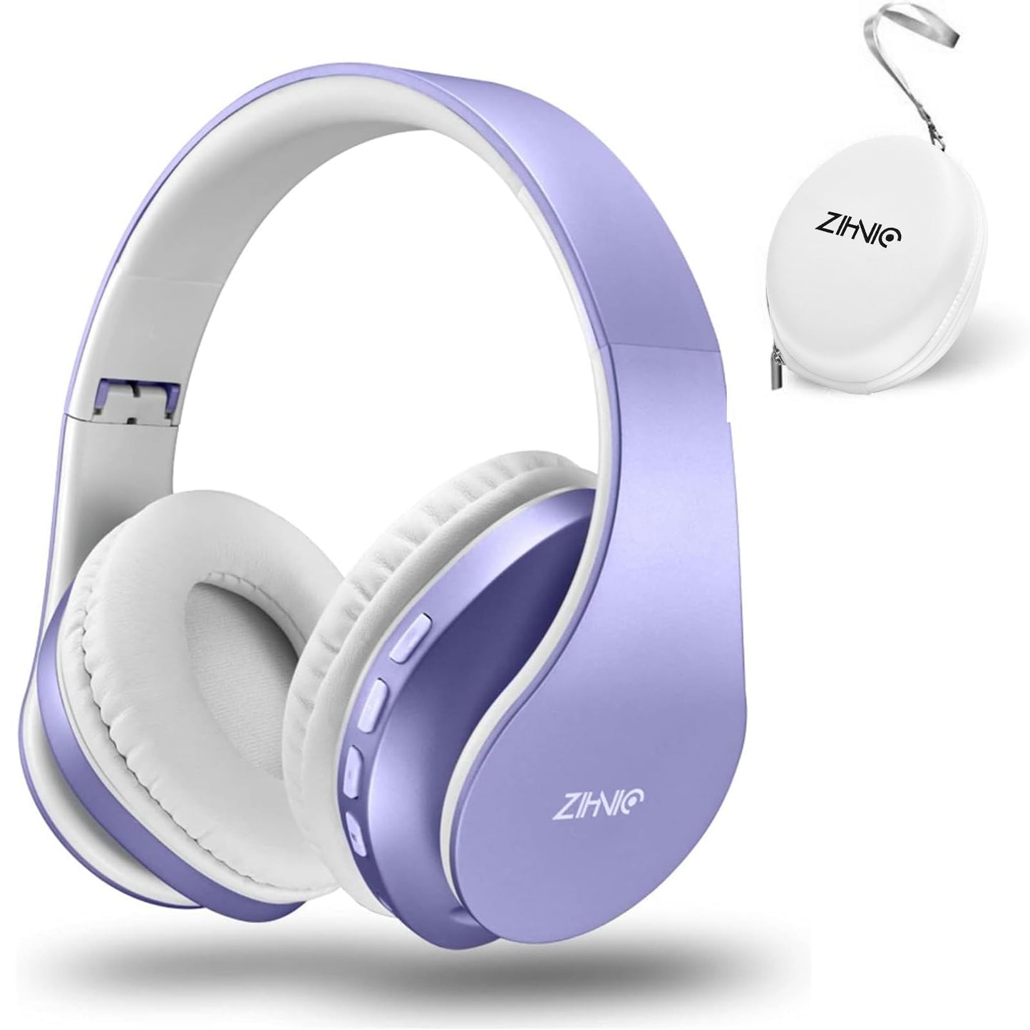 ZIHNIC Bluetooth Headphones Over-Ear, Foldable Wireless and Wired Stereo Headset Micro SD/TF, FM for Cell Phone,PC,Soft Earmuffs &Light Weight for Prolonged Wearing(Rose Gold)