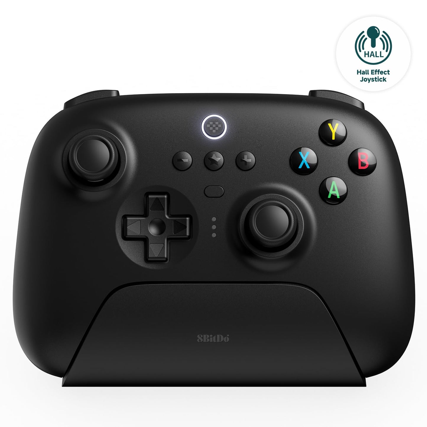 8BitDo Ultimate 2 Wireless Controller for Windows & Android, Gaming Controller with TMR Joysticks, Switchable Hall Effect/Tactile Triggers, RGB Fire Ring, 8Speed Wireless Tech, Black