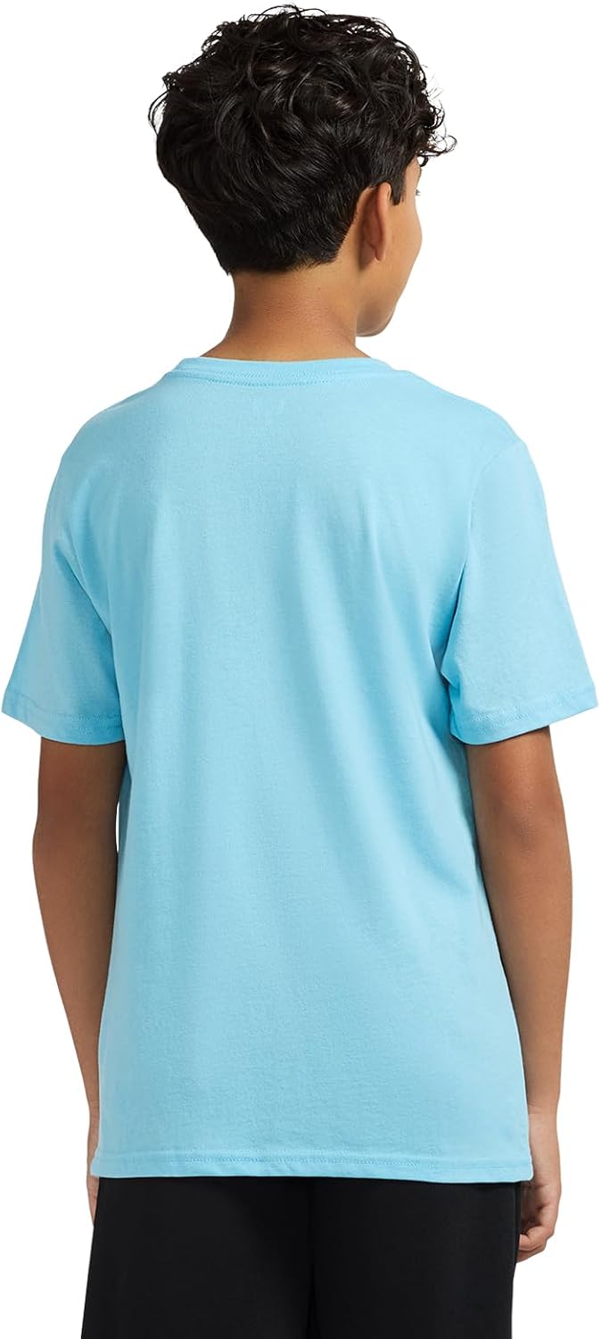 Boys' Lifestyle Short Sleeve T-Shirt, Slim-fit Graphic Tee, Cotton Blend Fabric