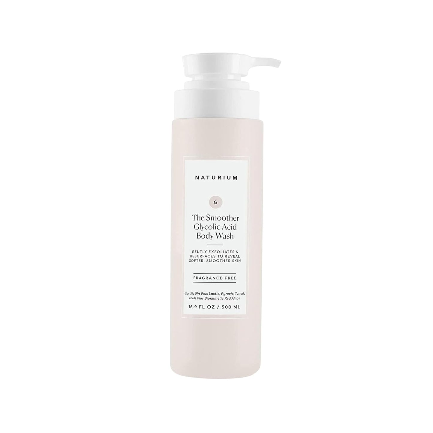 Naturium The Smoother Glycolic Acid Exfoliating Body Wash, Soft & Smoothing Cleanser, 16.9 oz