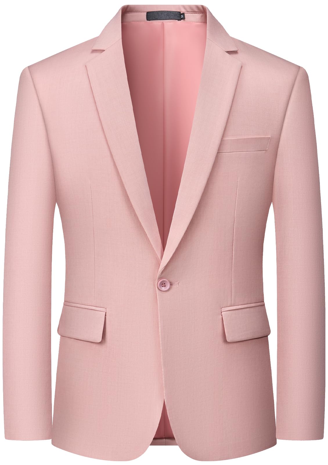 MAGE MALE Men's One Button Suit Jacket Elegant Solid Color Blazers Slim Fit Lightweight Sport Coats Blazer