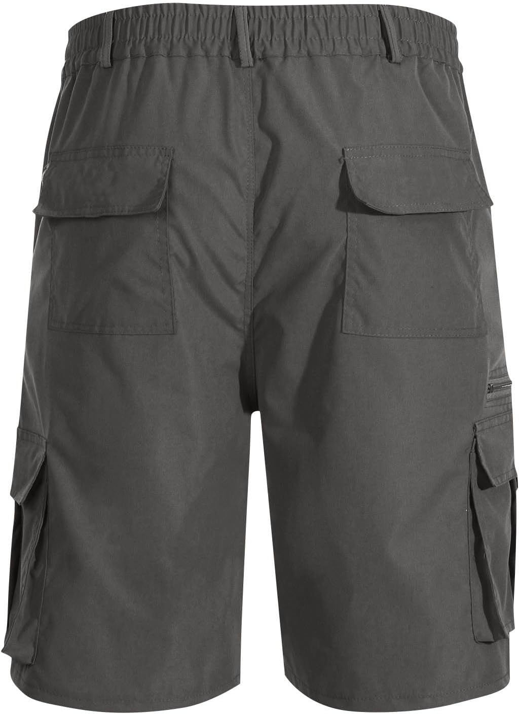 Cargo Shorts for Men Casual Summer Hiking Pants Elastic Waist Big and Tall Knee Length Multi-Pockets Bermuda Shorts