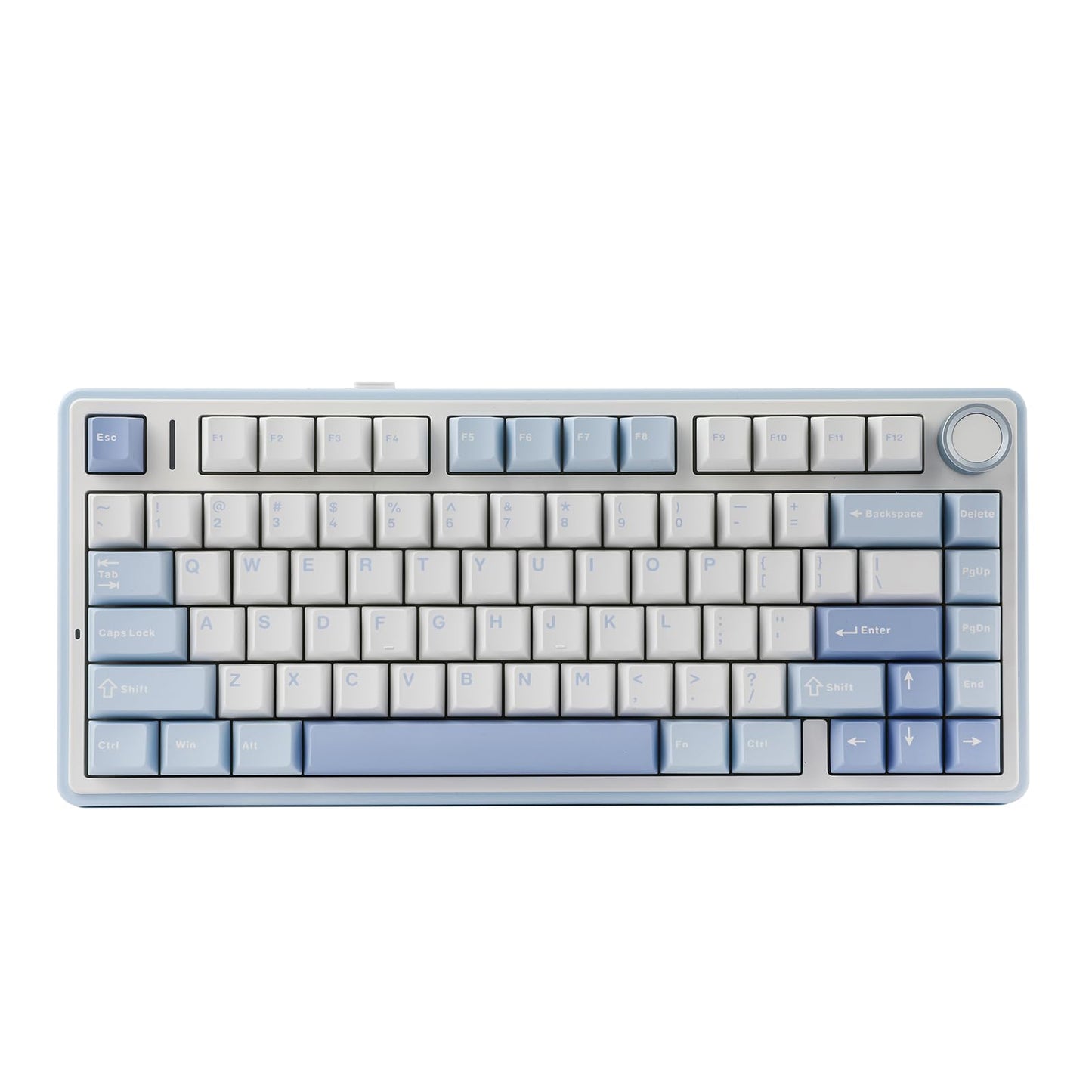 EPOMAKER x Aula F75 Gasket Mechanical Keyboard, 75% Wireless Hot Swappable Gaming Keyboard with Five-Layer Padding&Knob, Bluetooth/2.4GHz/USB-C, RGB (Light Blue, LEOBOG Reaper Switch)