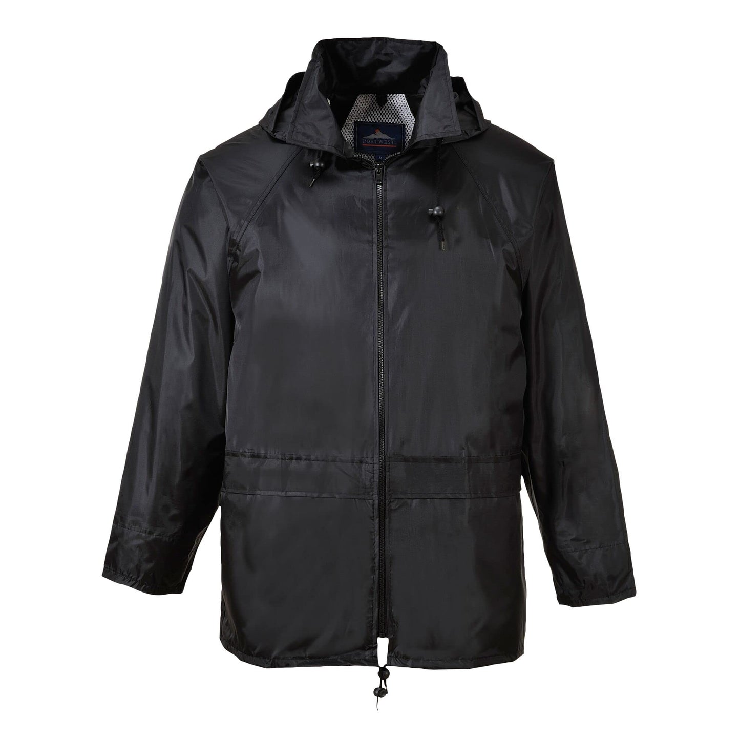 Portwest Classic Rain Jacket Waterproof Work Wear Coat Multi Pockets Outdoor Durable, Navy, X Large