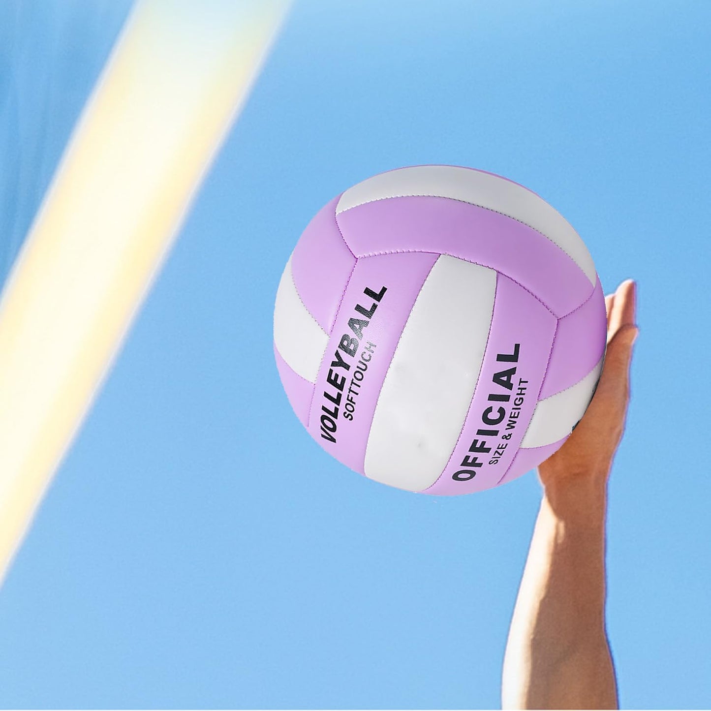 ABAJI Volleyball Official Ball Thicker PU Waterproof Anti-Explosion 15+ Years Kids Girls Boys Indoor Training Game Outdoor Sand Beach Pool Play Pump Needle