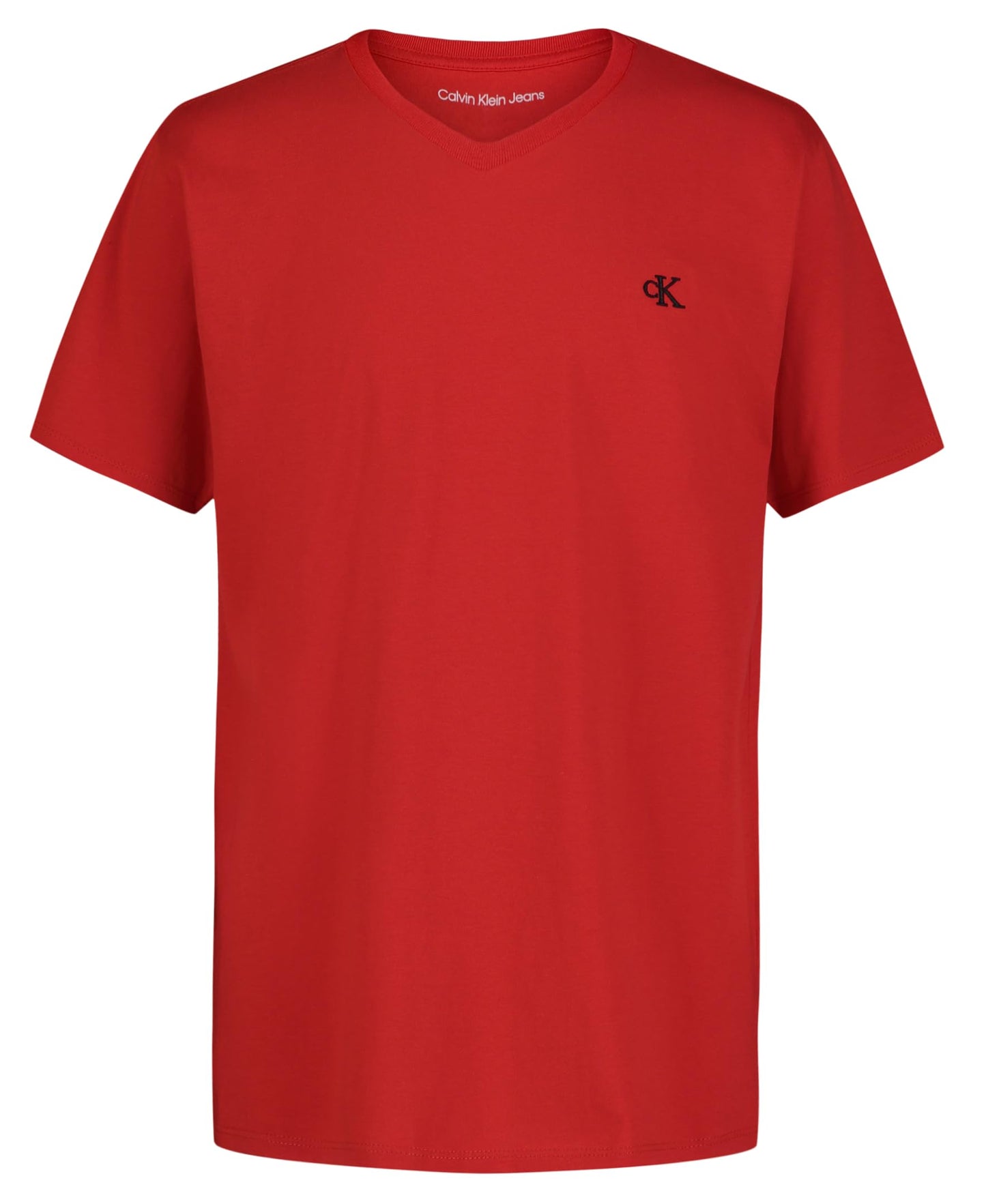 Calvin Klein Boys' Short Sleeve Solid V-Neck T-Shirt, Soft, Comfortable, Relaxed Fit