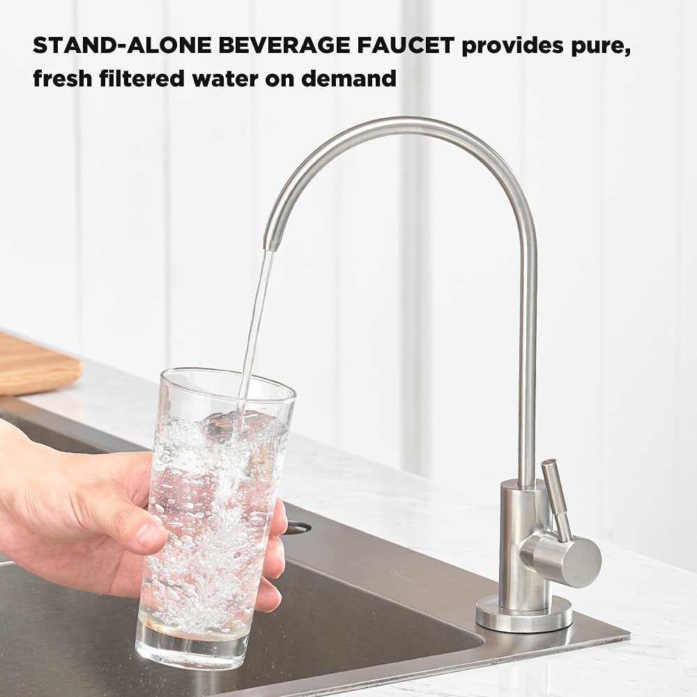 OWOFAN Kitchen Faucet with Pull Down Sprayer Brushed Nickel Stainless Steel 1 Handle Pull Out Spring Sink Faucets 1 Hole Or 3 Hole Dual Function for Farmhouse Camper Laundry Utility Rv Wet Bar