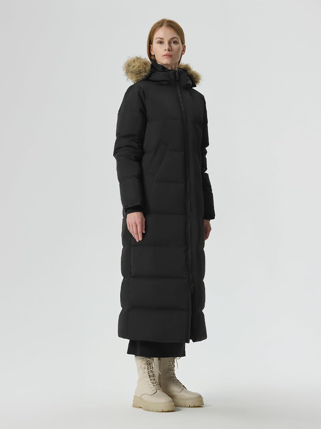 Fitouch Women's Waukee Long Down Coat Parka Jacket | 750+ Fill Power | Full-Length