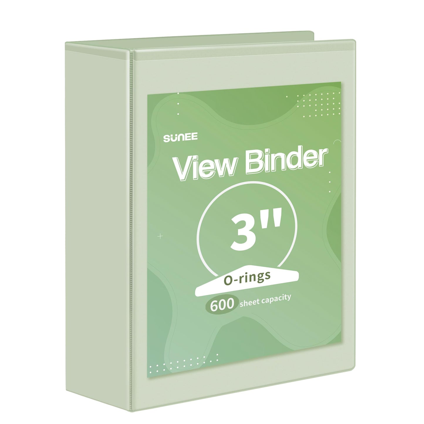 SUNEE 3 Ring Binder 1 Inch 1 Pack, Clear View Binder Three Ring PVC-Free (Fit 8.5x11 Inches) for School or Office Supplies, White