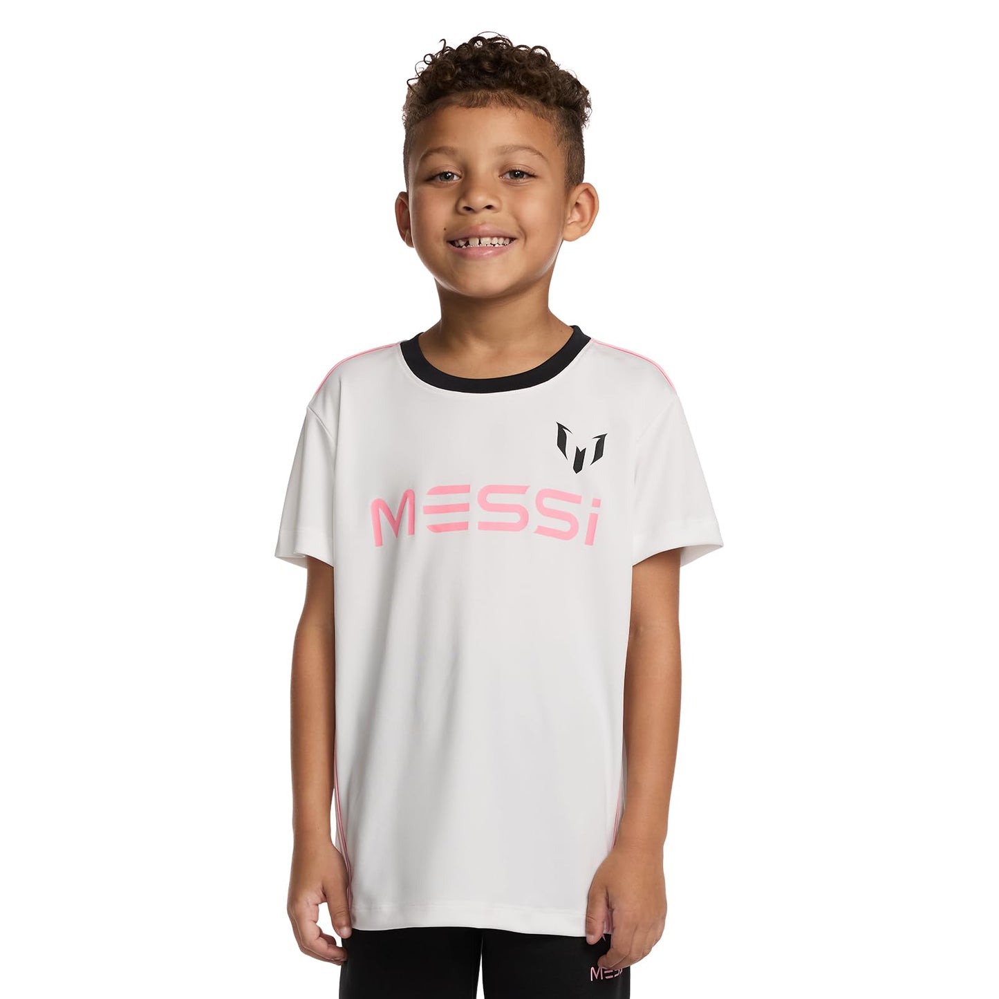 Boys' Lifestyle Short Sleeve Top, Standard Shirt with Logo, Comfortable Fit
