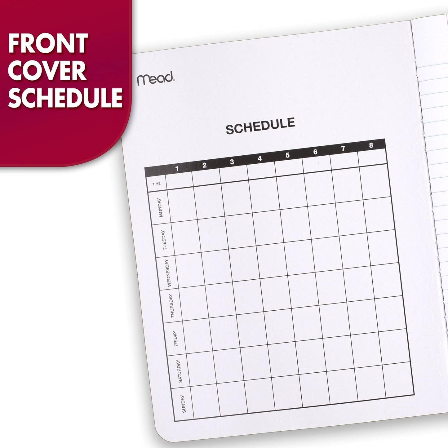 Mead Composition Notebook, Wide Ruled Paper, 7-1/2" x 9-3/4", 100 Sheets, Assorted Colors, 12 Pack (73389)