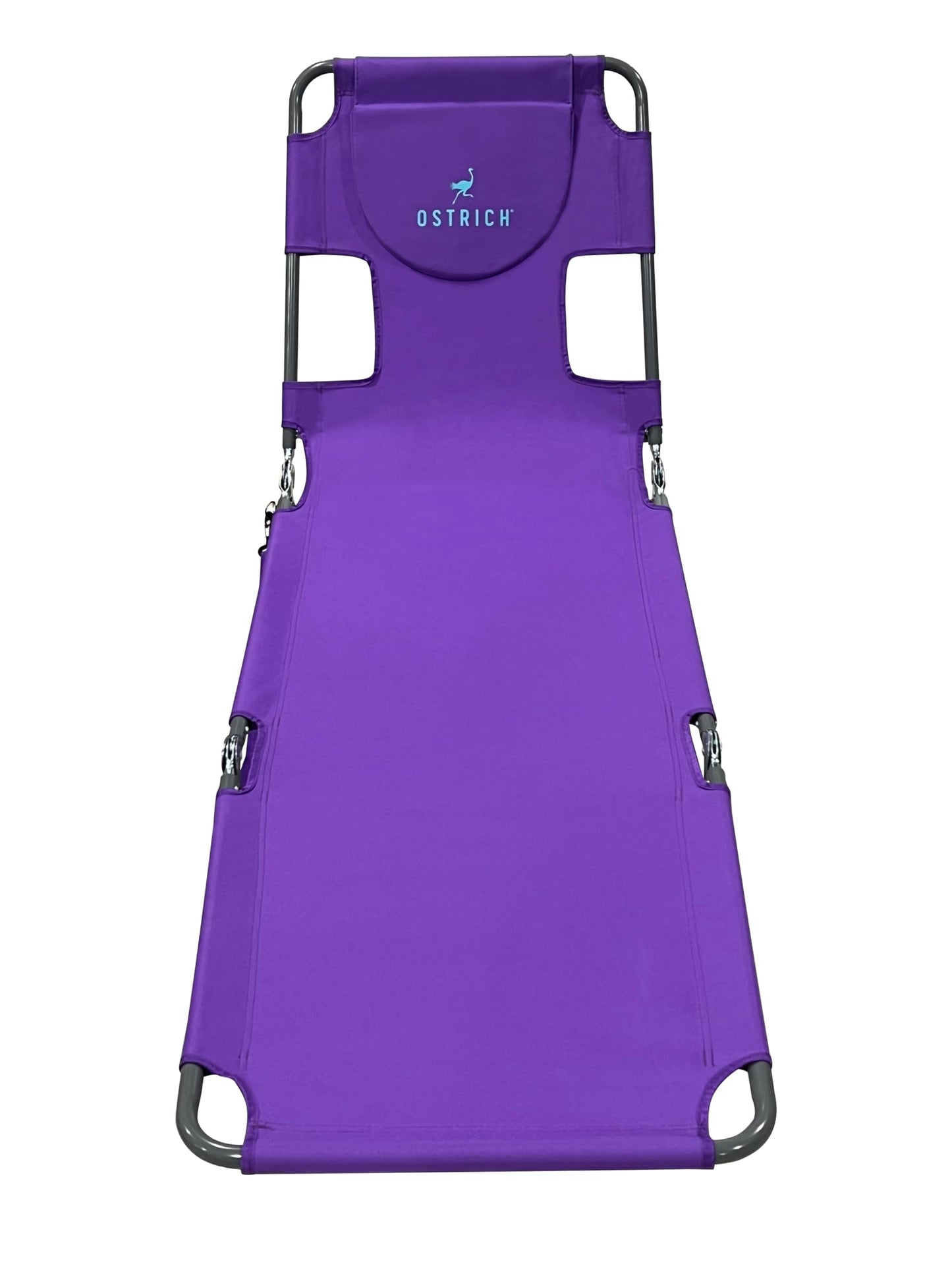 Ostrich Folding Beach Lounge Chair, Reclining Outdoor Chaise Lounger, Teal