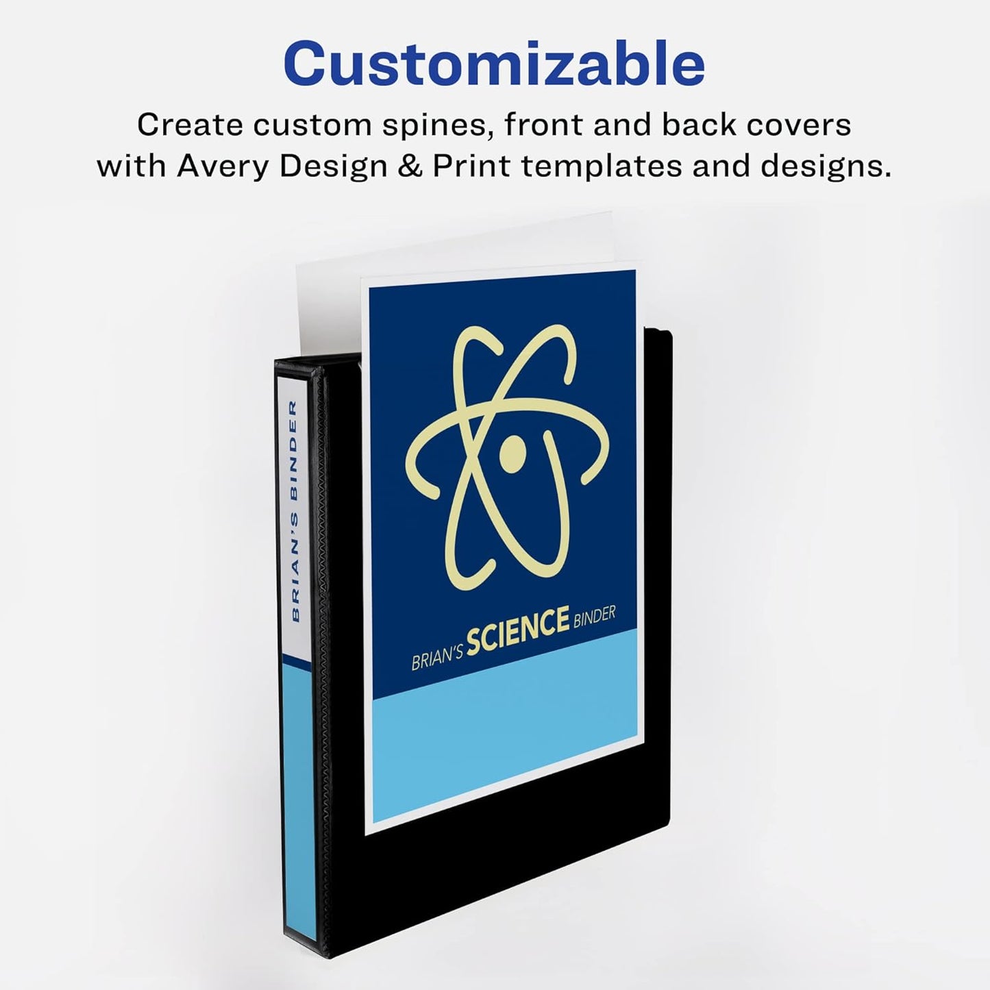 Avery Economy View 3 Ring Binder 1/2 Inch Round Rings, 1 White Binder (05706)