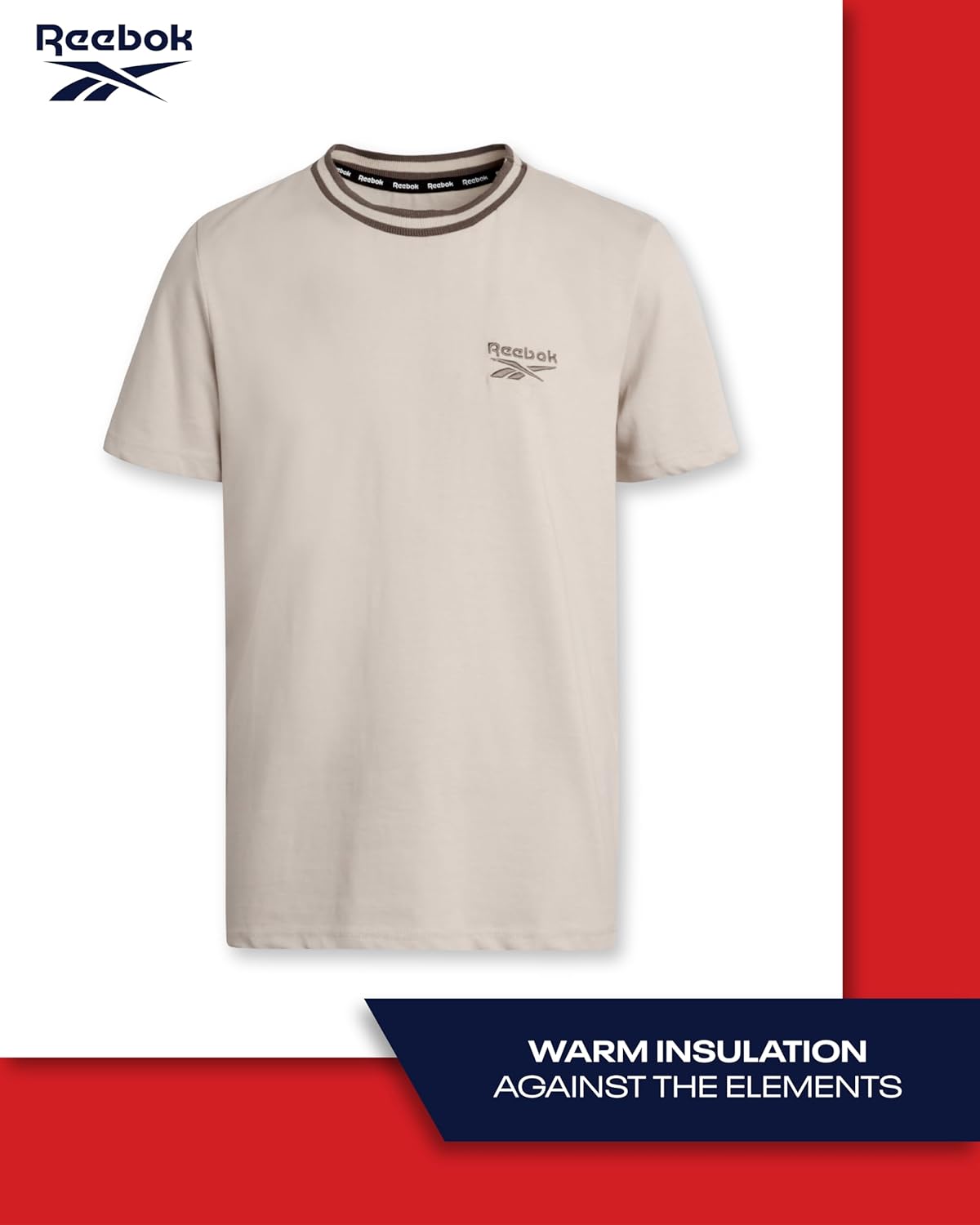 Reebok Boys' Short Sleeve Tee Shirt - Casual Performance Cotton Crew Neck Logo Graphic Tees for Boys (Sizes: 4-20)