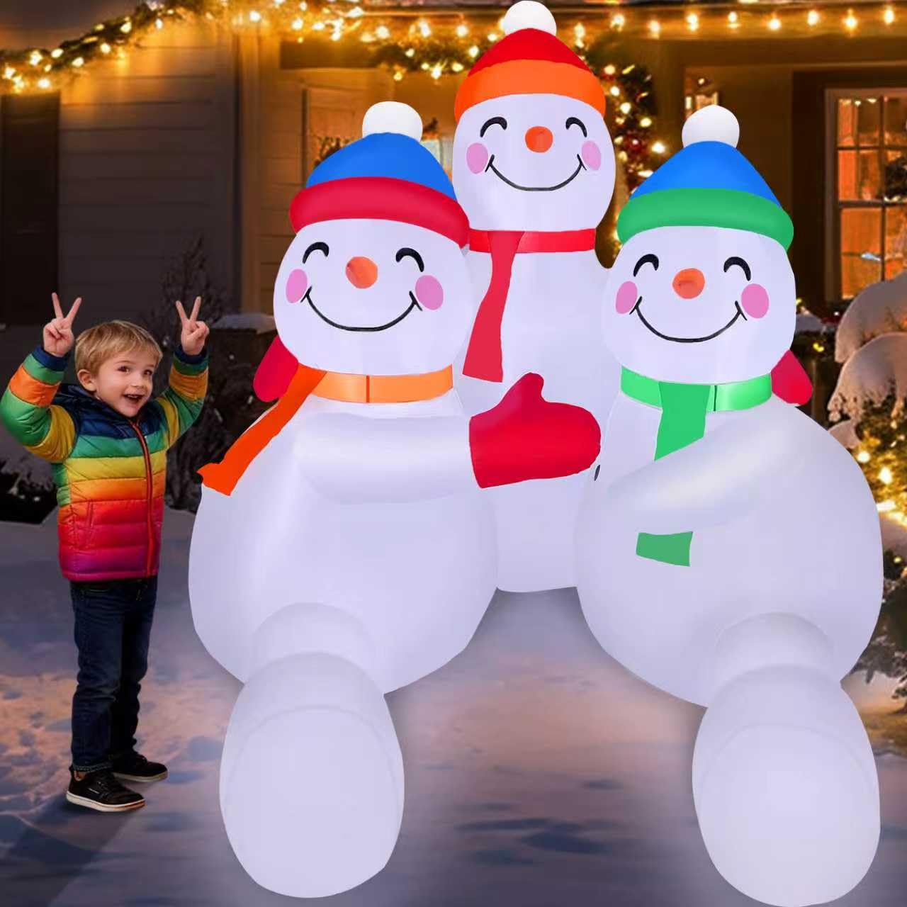 2025 Christmas Inflatable Santa 6FT Holding Sign Santa Claus Christmas Inflatables Outdoor Decorations Xmas Santa Blow Up Yard Decor with 8 Built-in LEDs for Holiday Party Yard Garden Lawn Decor