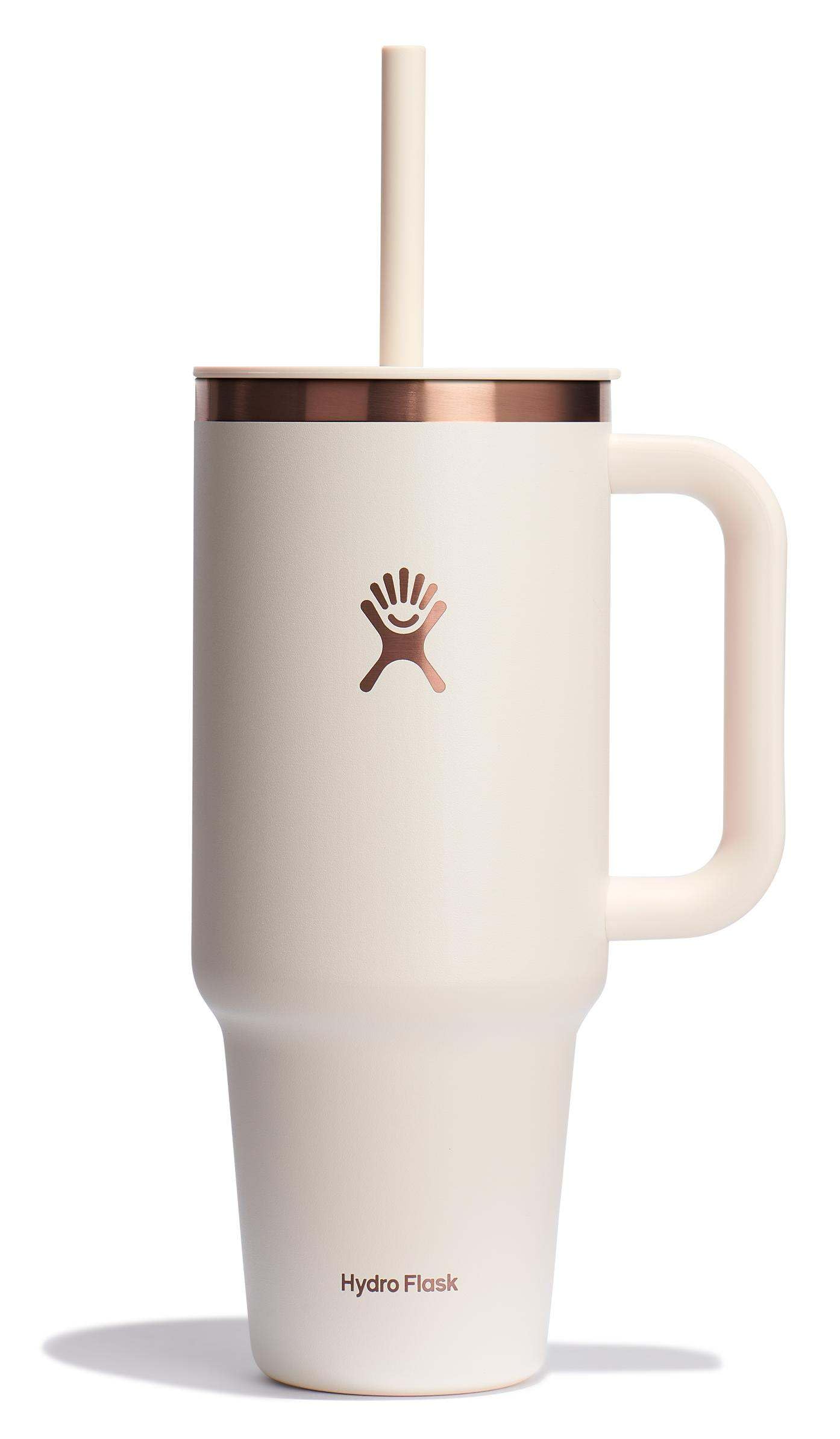 Hydro Flask 32 Oz Travel Tumbler with Handle, Lid and Straw - Insulated Stainless Steel in Holiday Punch