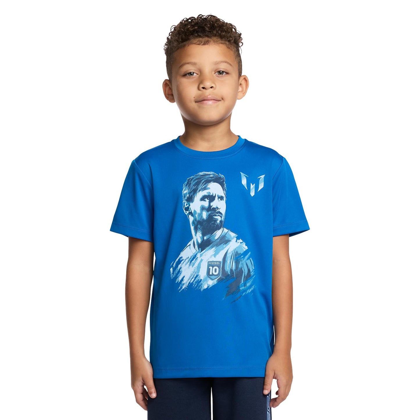 Boys' Lifestyle Short Sleeve Top, Standard Shirt with Logo, Comfortable Fit