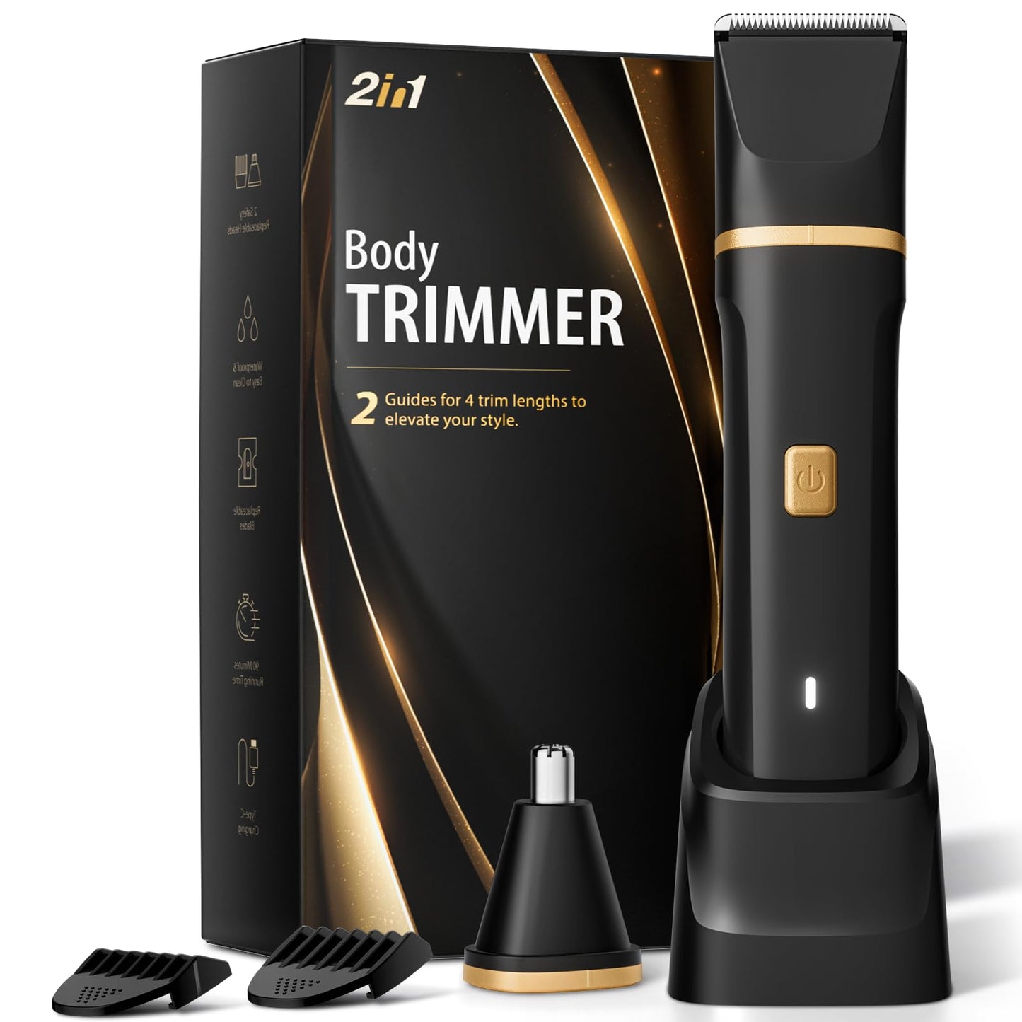 Bikini Trimmer for Women - Painless Electric Razors for Silk Skin,Cordless Body Shaver for Trip,Replaceable Lady Facial Razor, IPX7 Waterproof&Easy Cleaning, Ceramic Blade, USB Charge Dock Pink