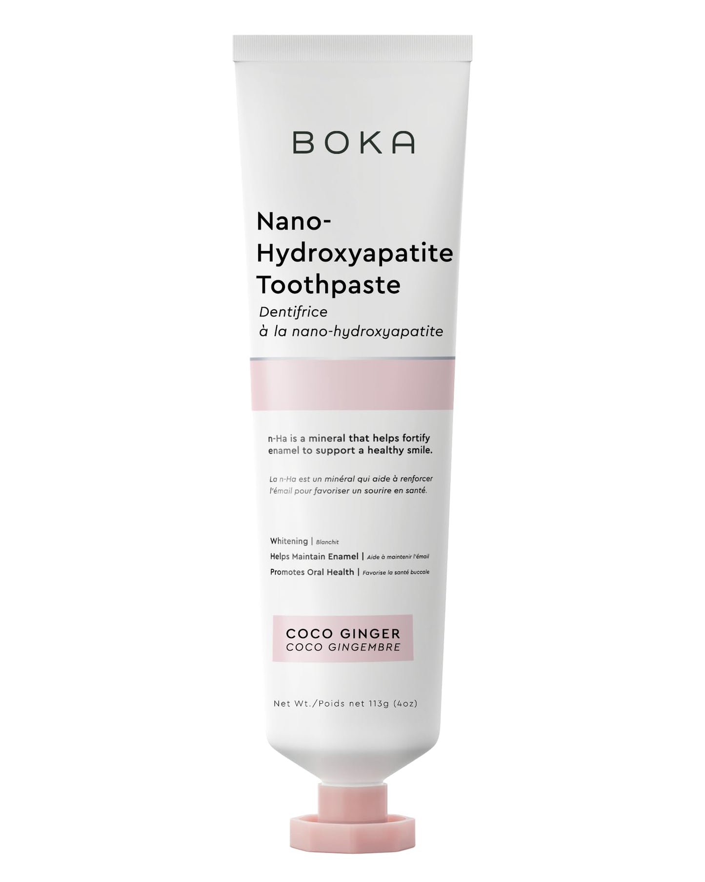 Boka Fluoride Free Toothpaste Nano Hydroxyapatite, Helps Remineralize, Appropriate for Sensitive Teeth, Whitening - for Adult, Kids Oral Care - Ela Mint Flavor, 4 Fl Oz 1Pk US Manufactured