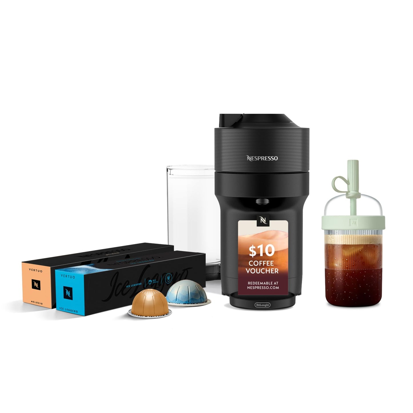 Nespresso Vertuo Pop+ Coffee and Espresso Maker by De'Longhi with Milk Frother, Candy Pink