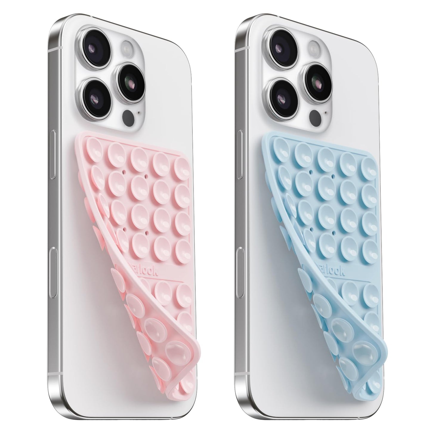 Klearlook Silicone Suction Cup Phone Case Mount Double Sided, Sticky Phone Grip with Higher Suction Power for Cell Phone, Hands-Free Phone Accessories Holder for Selfies and Videos, Transparent
