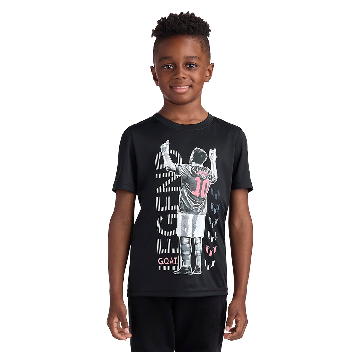 Boys' Lifestyle Short Sleeve Top, Loose-fit Shirt with Logo, Comfortable
