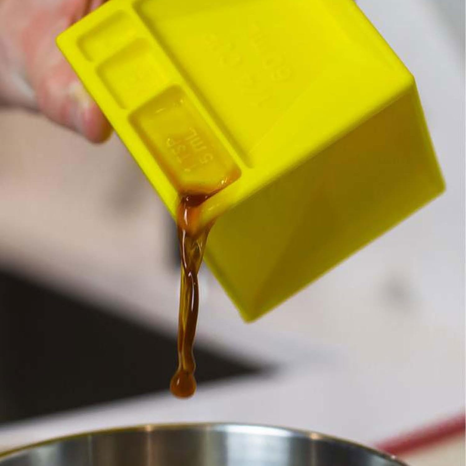 Kitchen Cube Measuring Gadget for Cooking and Baking Measure Every Cups & Spoon in One Measuring Spoon Utensil Tool Ceramic Bakeware Set with Lids for Oven (Yellow, One Size)