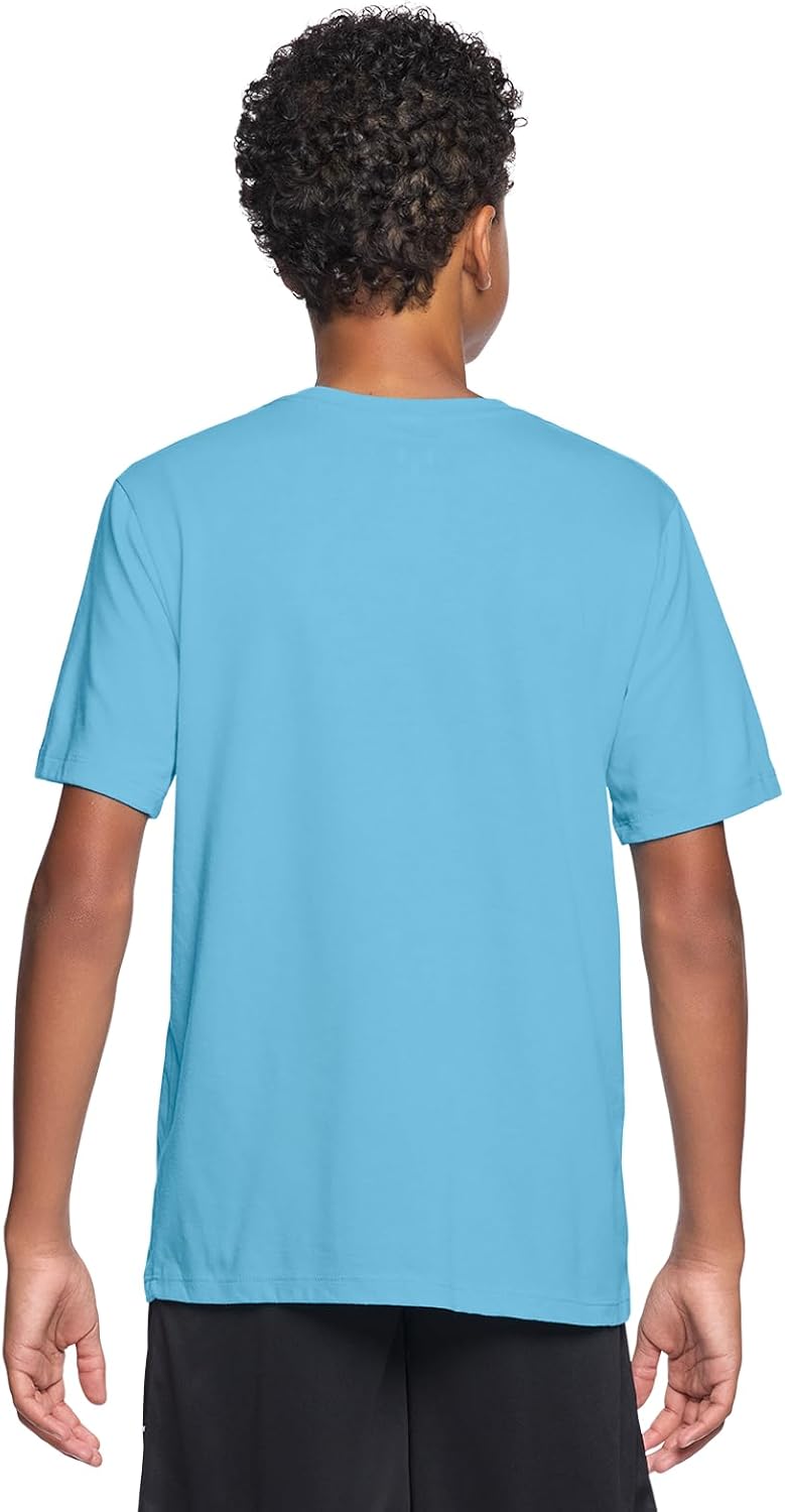 Boys' Lifestyle Short Sleeve T-Shirt, Slim-fit Graphic Tee, Cotton Blend Fabric