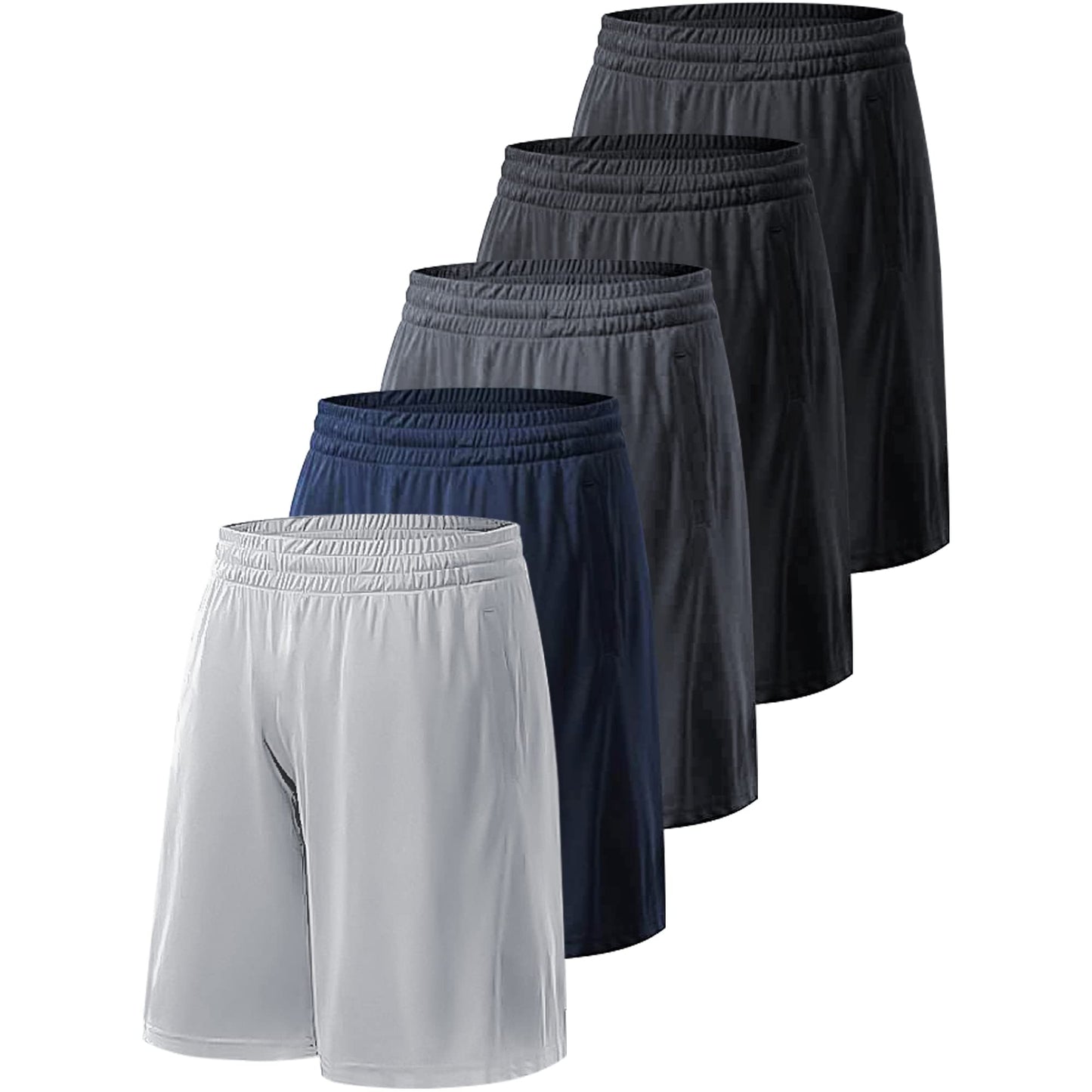 Men's Athletic Shorts with Pockets and Elastic Waistband Quick Dry Activewear Workout Shorts for Men