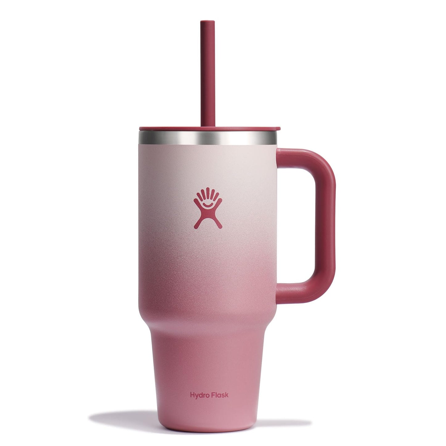 Hydro Flask 32 Oz Travel Tumbler with Handle, Lid and Straw - Insulated Stainless Steel in Holiday Punch