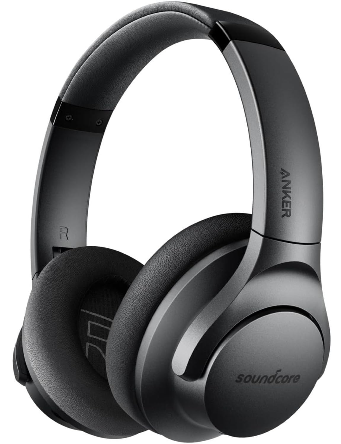 Soundcore Anker Life Q20 Hybrid Active Noise Cancelling Headphones, Wireless Over Ear Bluetooth Headphones, 60H Playtime, Hi-Res Audio, Deep Bass, Memory Foam Ear Cups, Travel, Office, USB-C Charging