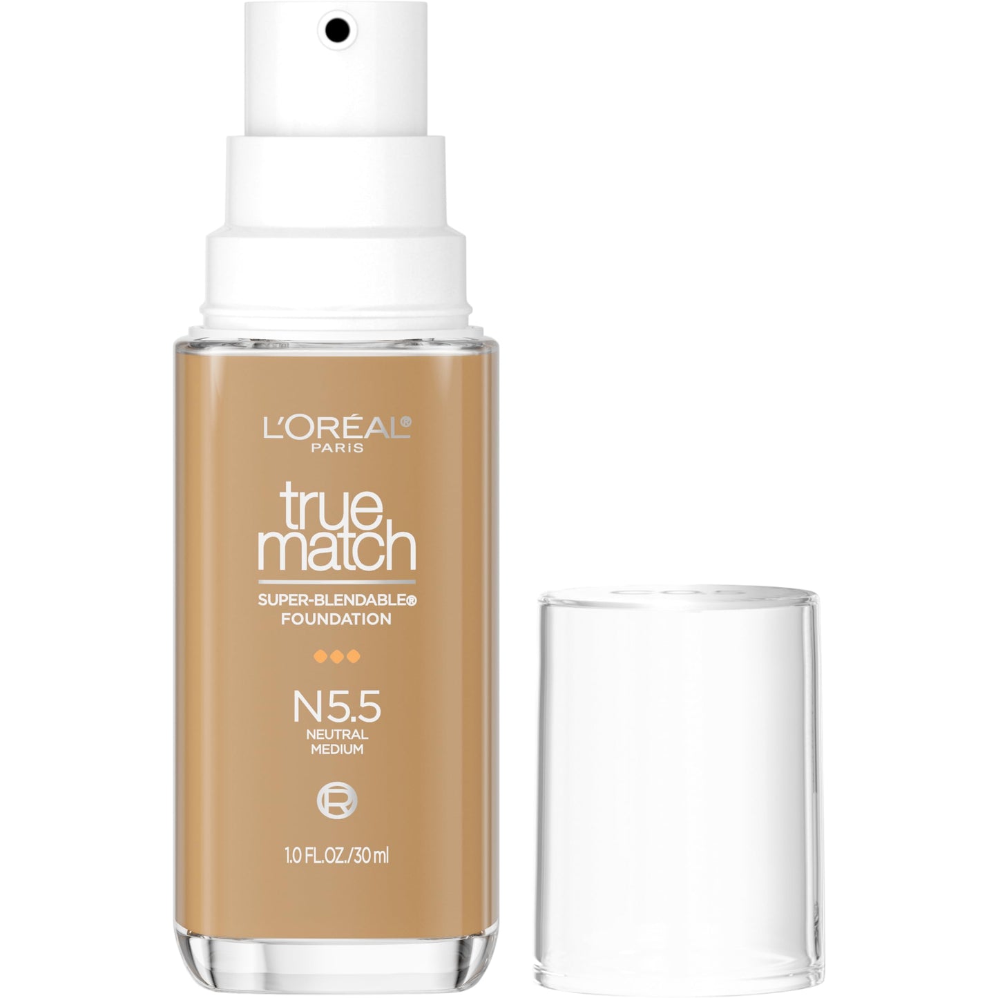 L'Oreal Paris True Match Super-Blendable Foundation, Medium Coverage Liquid Foundation Makeup, C3, Light Medium, 1 Fl Oz