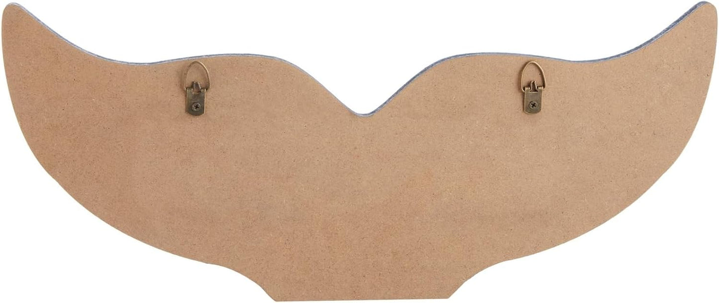 Okuna Outpost Whale Tail Wall Hook for Nursery, Nautical Ocean Wall Decor (Blue, 15.5 x 6.75 x 1 in)