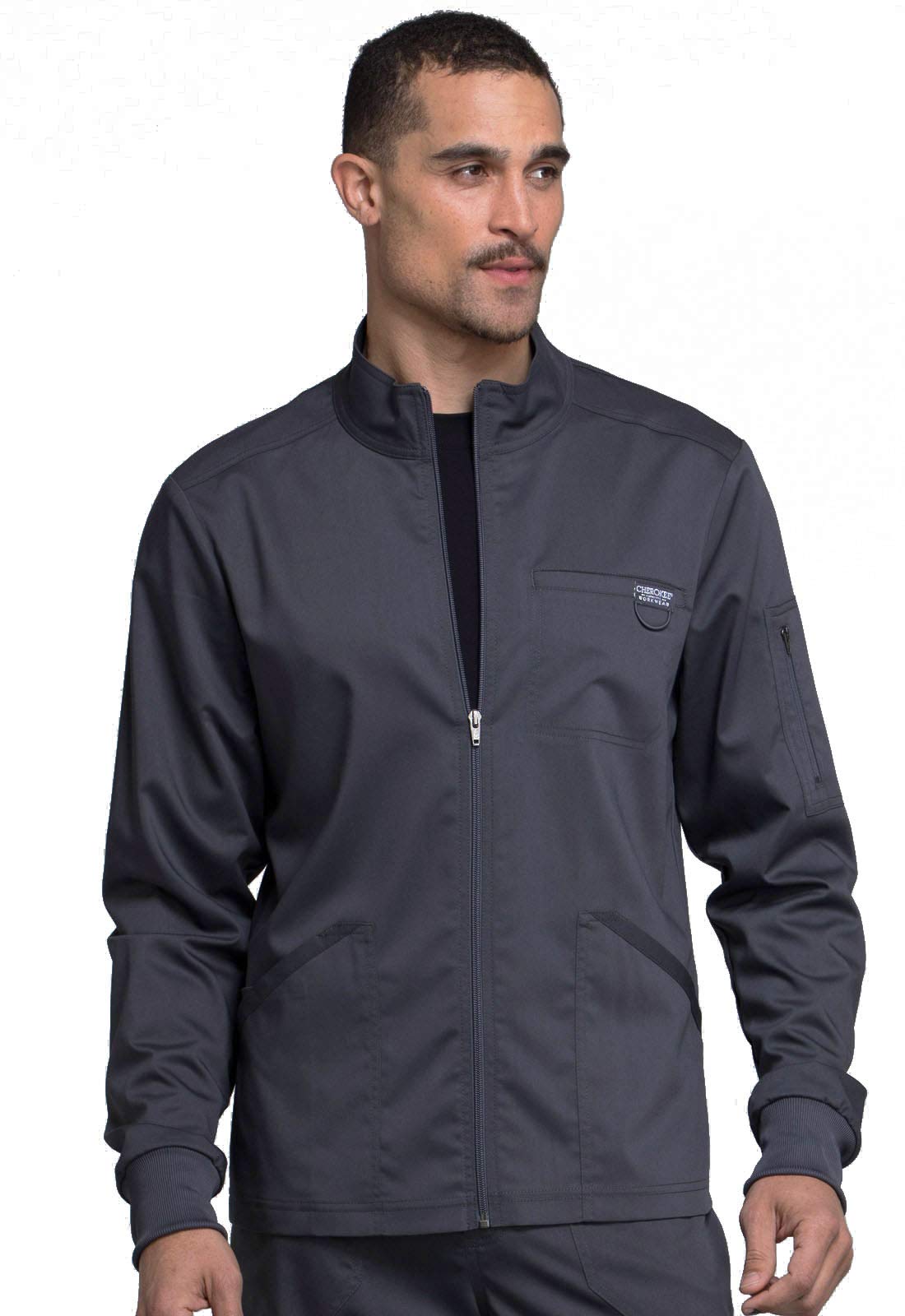 Cherokee Men Warm up Scrub Jacket with Zip Front WW320