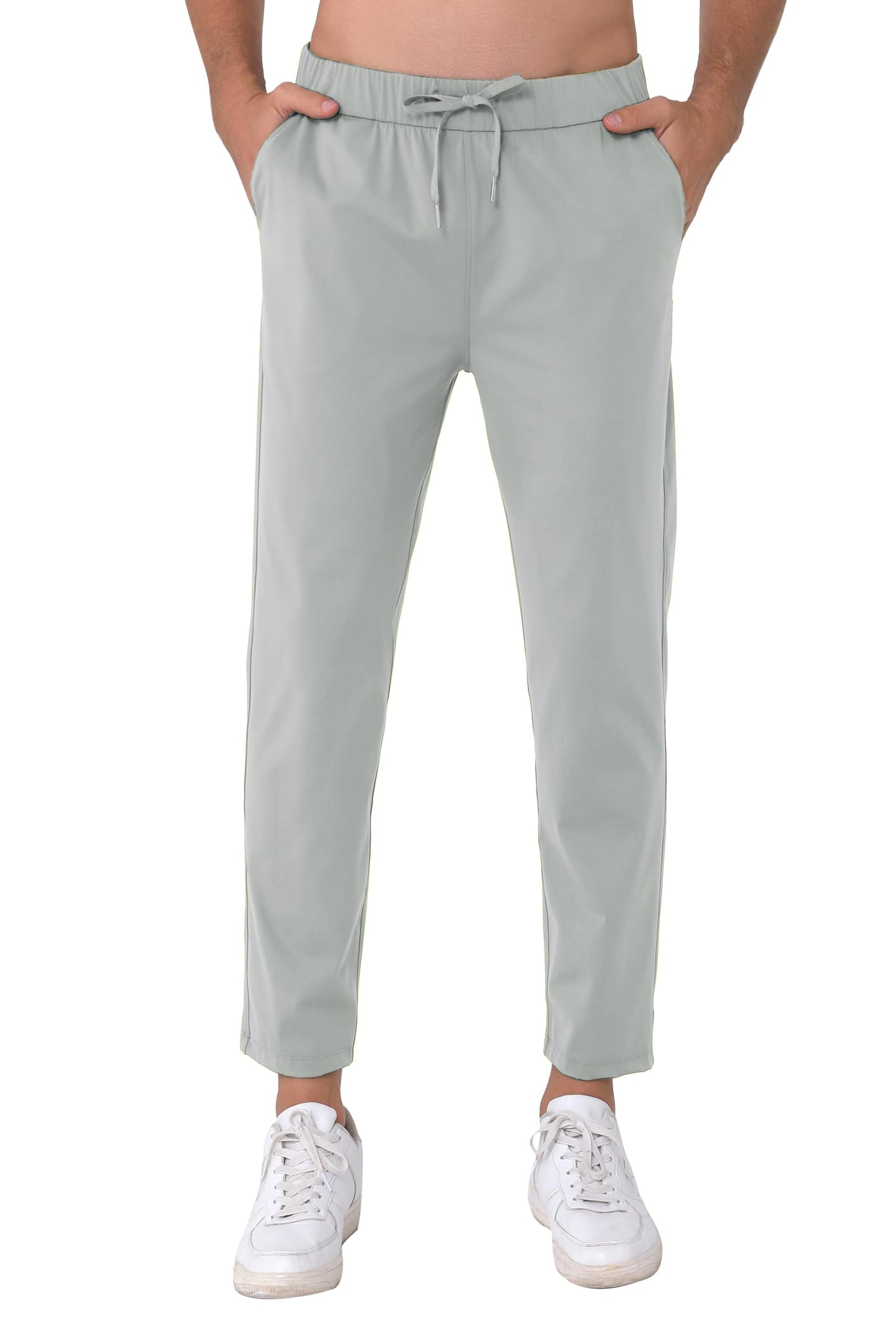 Mens Stretch Travel Pants 27" Inseam Quick Dry Light Weight Sweatpants Workout Casual Joggers with Pockets