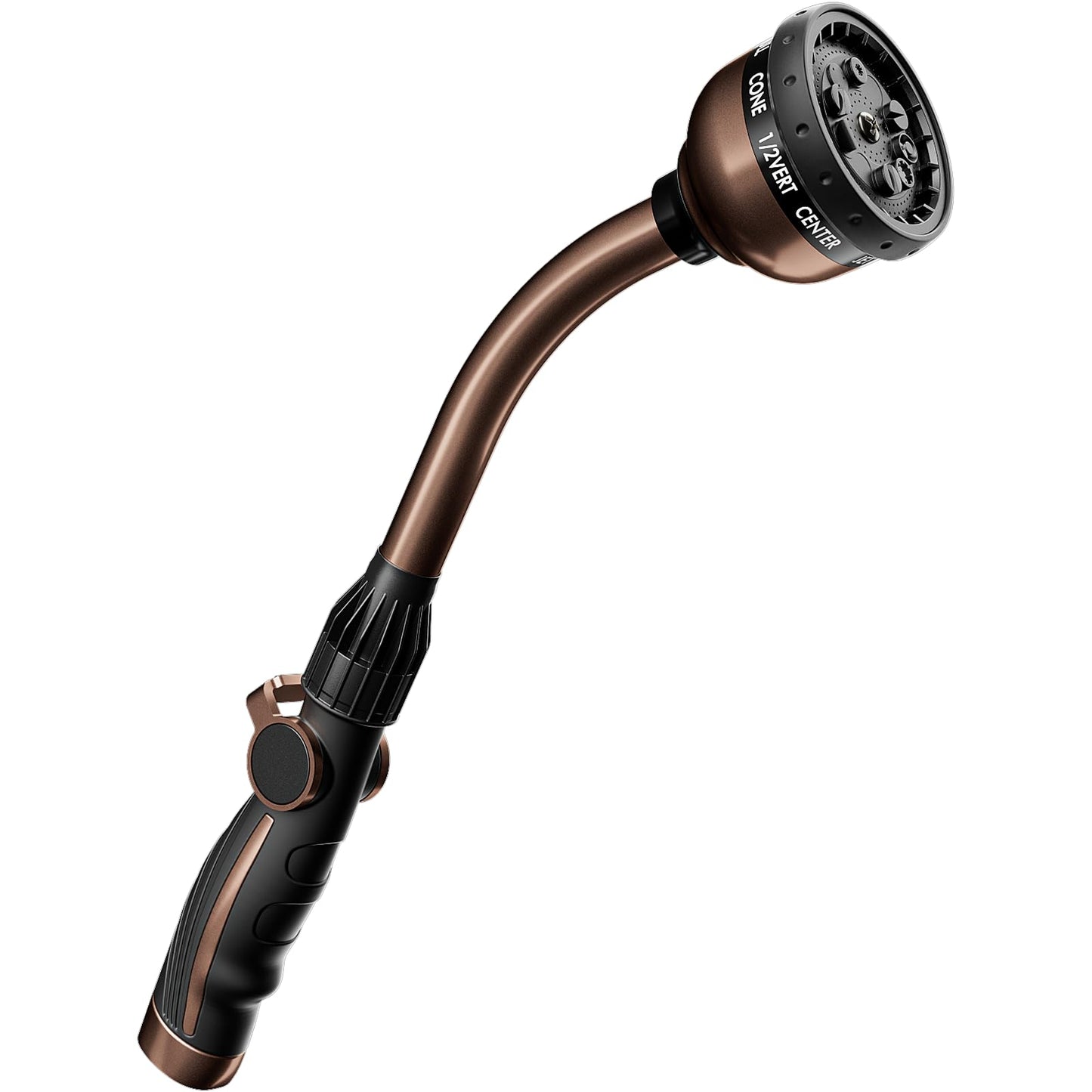 RESTMO Watering Wand Heavy Duty, Metal Garden Hose Wand with 10 Spray Patterns, 15-Inch Long Hose Nozzle Sprayer with Thumb Flow Control, Ideal to Water Hanging Baskets and Shrubs